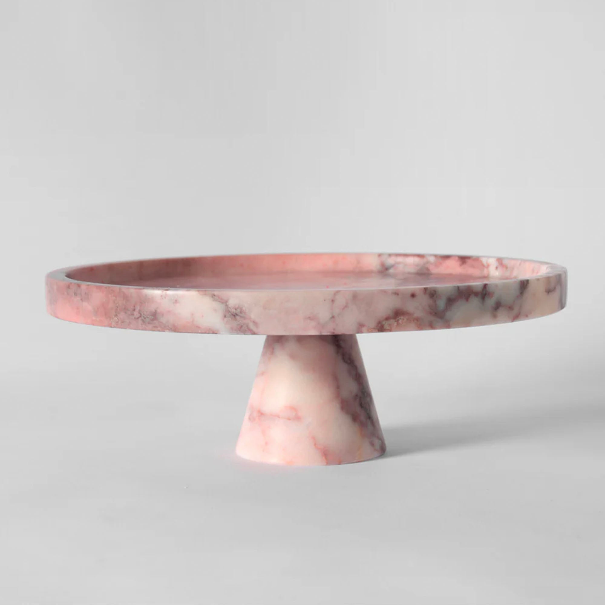 Tesk Marquina Marble Pedestal Tray-Neutral Decor