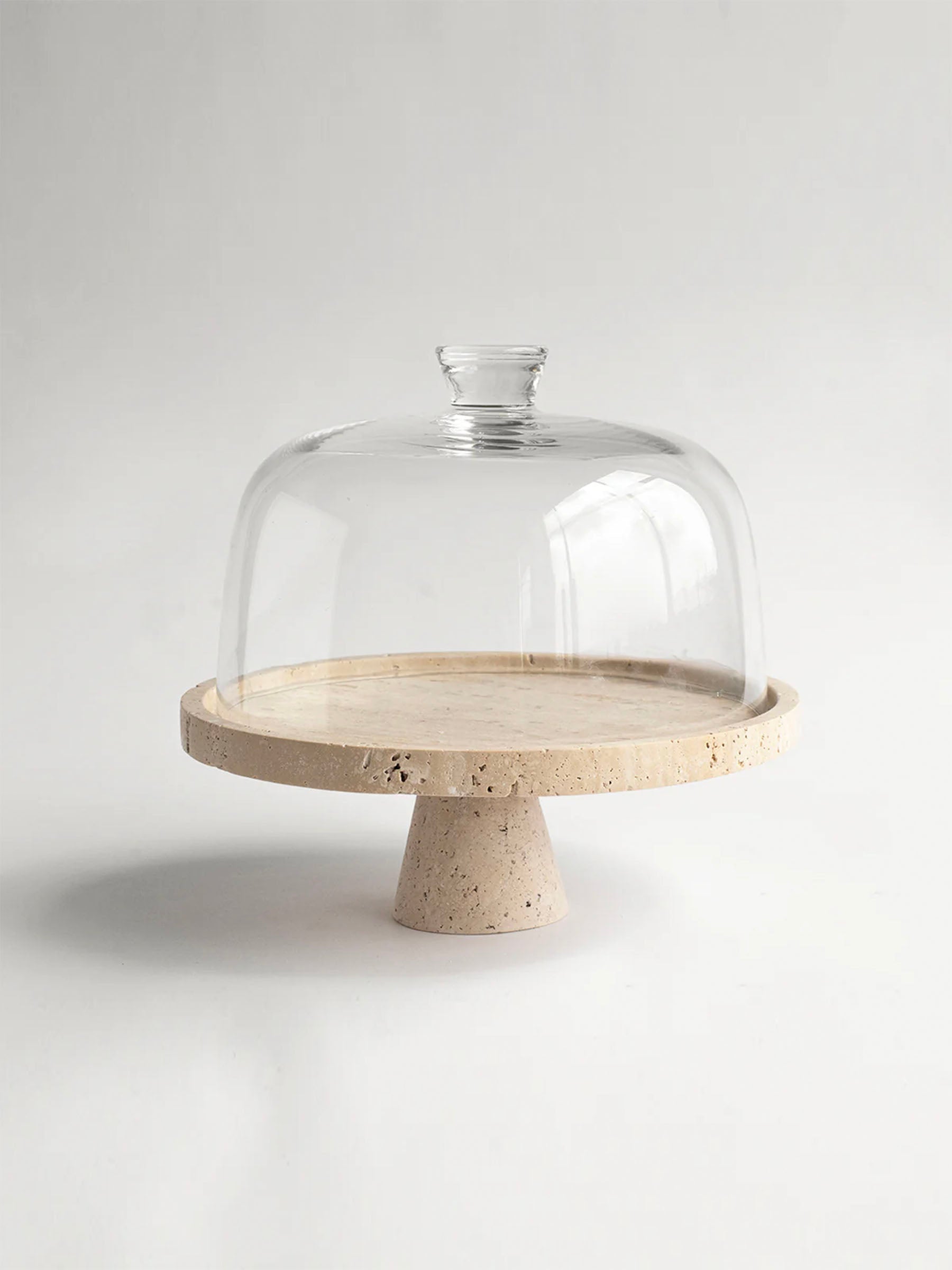 Tesk Marquina Marble Pedestal Tray-Neutral Decor