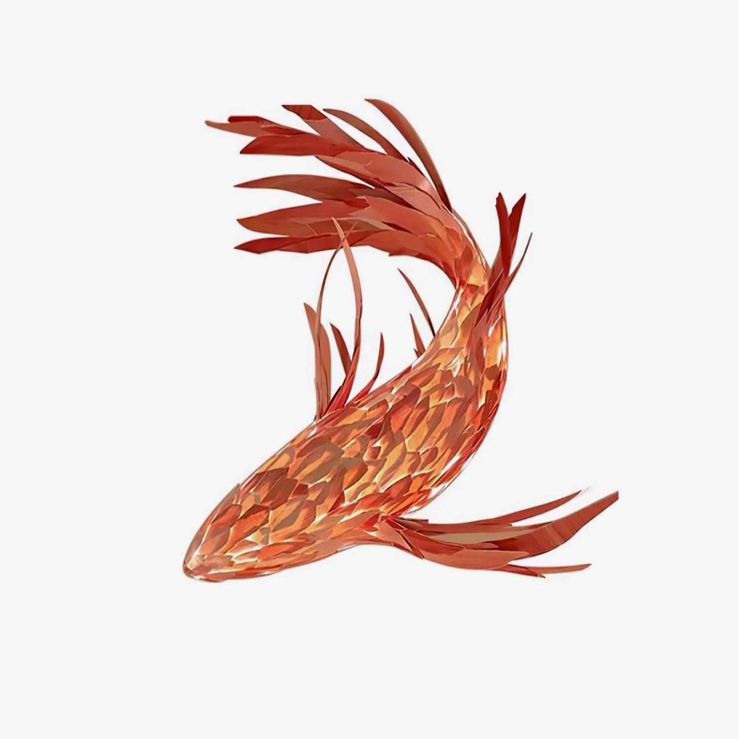 Crimson Swirl Koi Chandelier-Neutral Decor