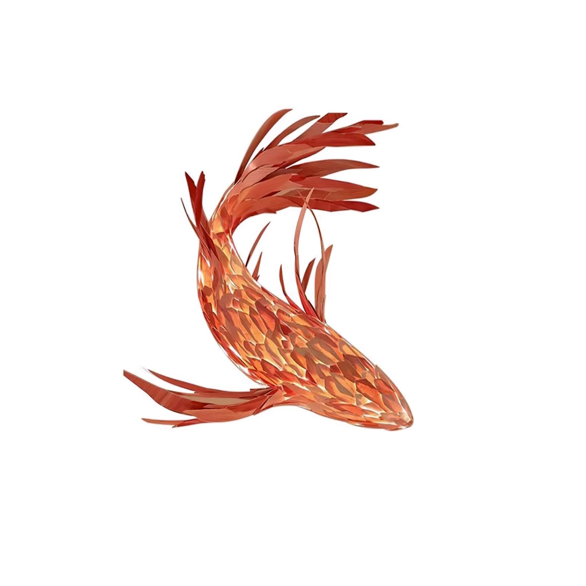 Crimson Swirl Koi Chandelier-Neutral Decor