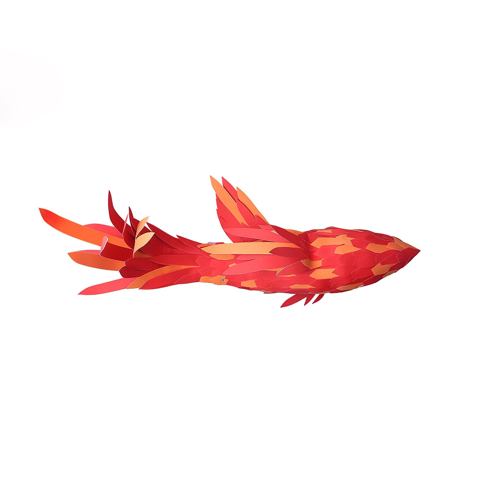 Crimson Swirl Koi Chandelier-Neutral Decor
