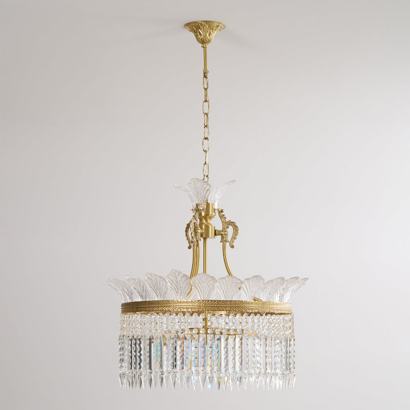 Xelra Chandelier Brass & Crystal - Neutralighting