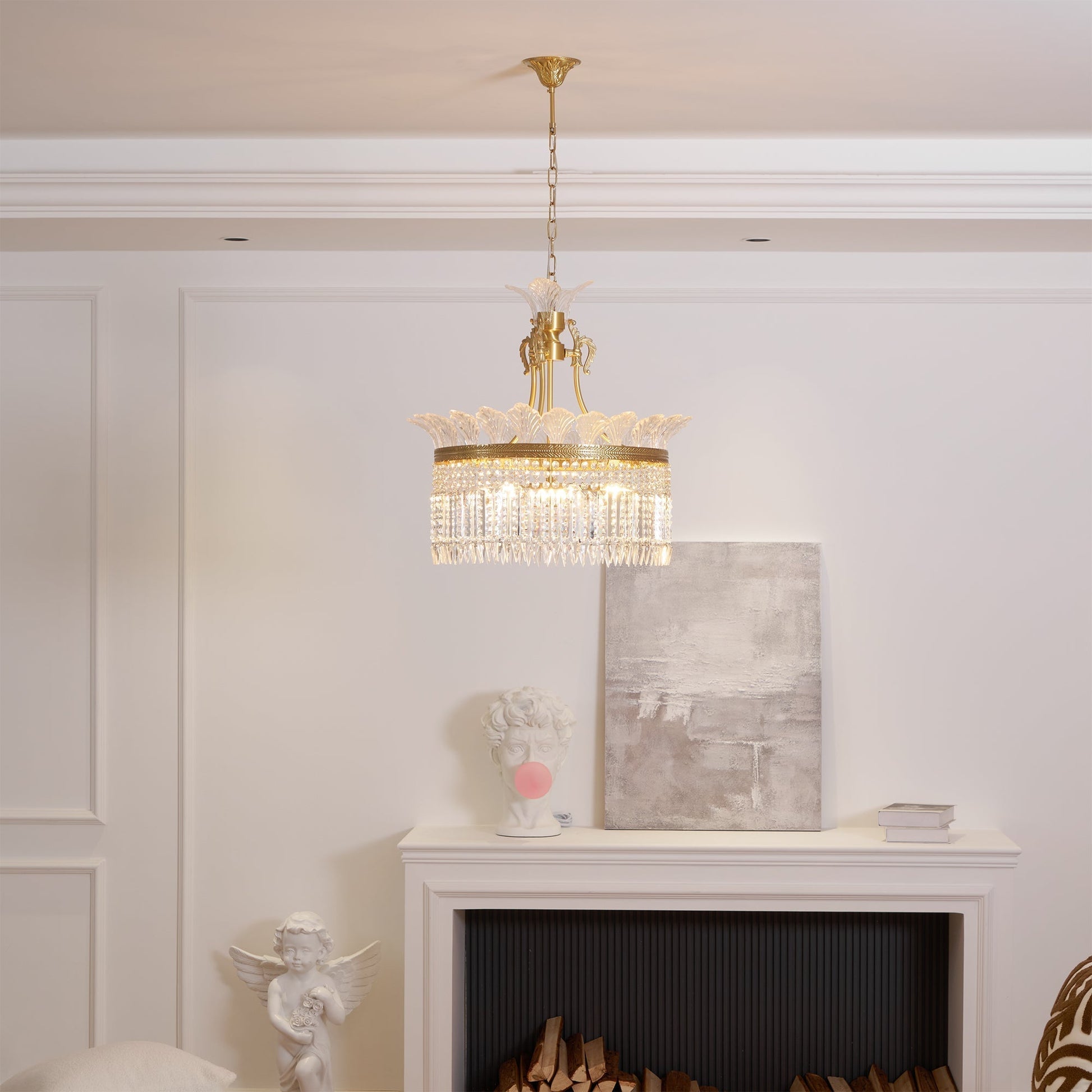 Xelra Chandelier Brass & Crystal - Neutralighting
