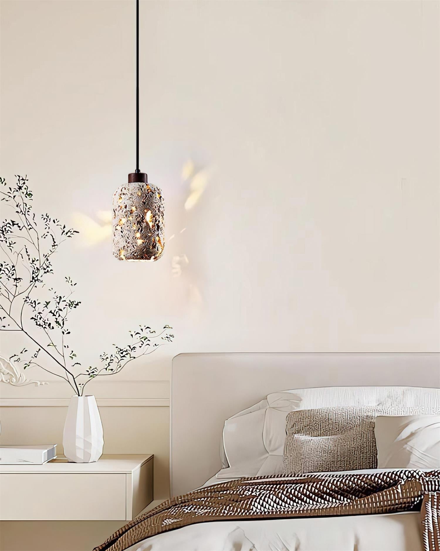 Eryno Concrete Travertine Pendant Light