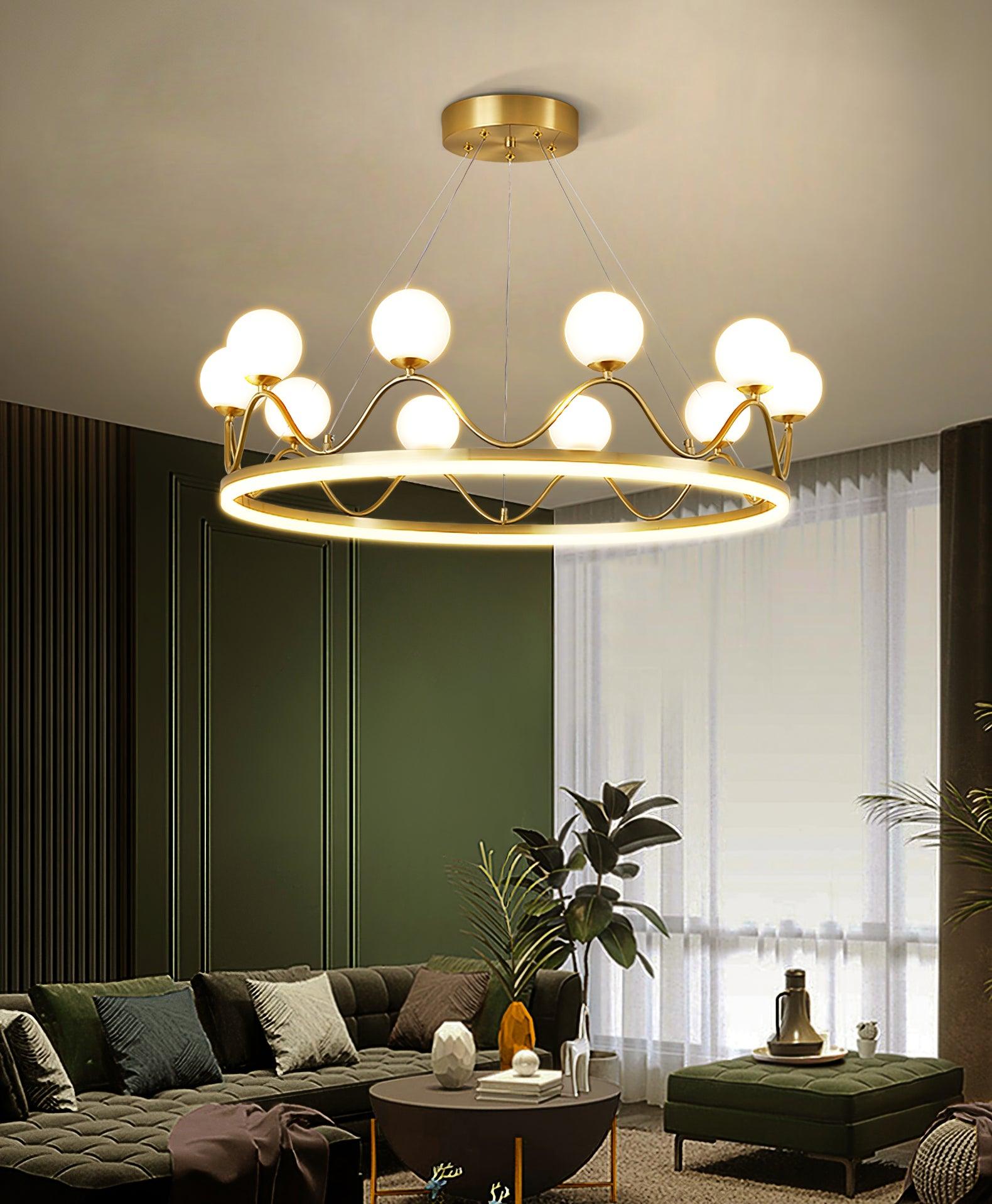 Clara Luxury Glass Chandelier-Neutral Decor