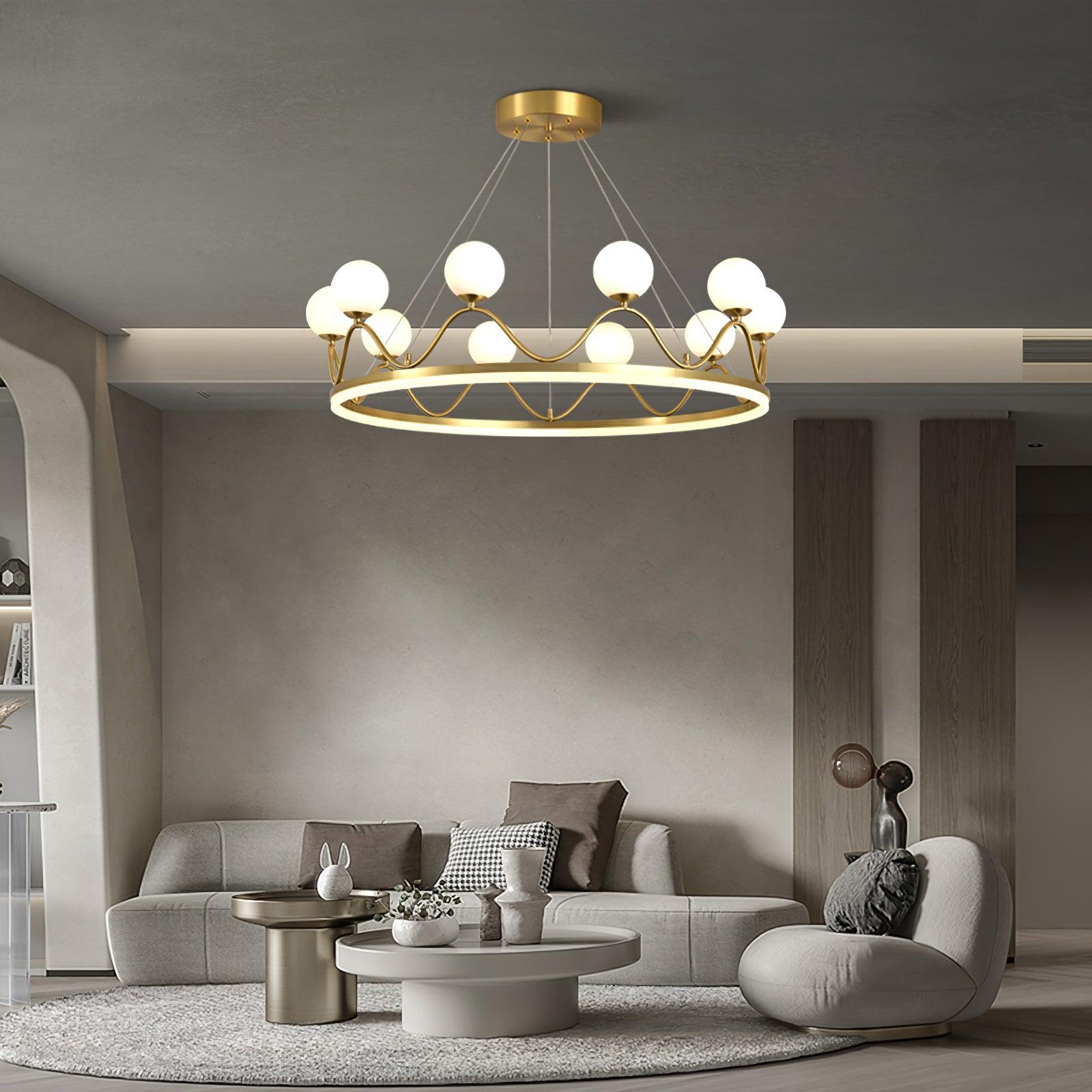Clara Luxury Glass Chandelier-Neutral Decor