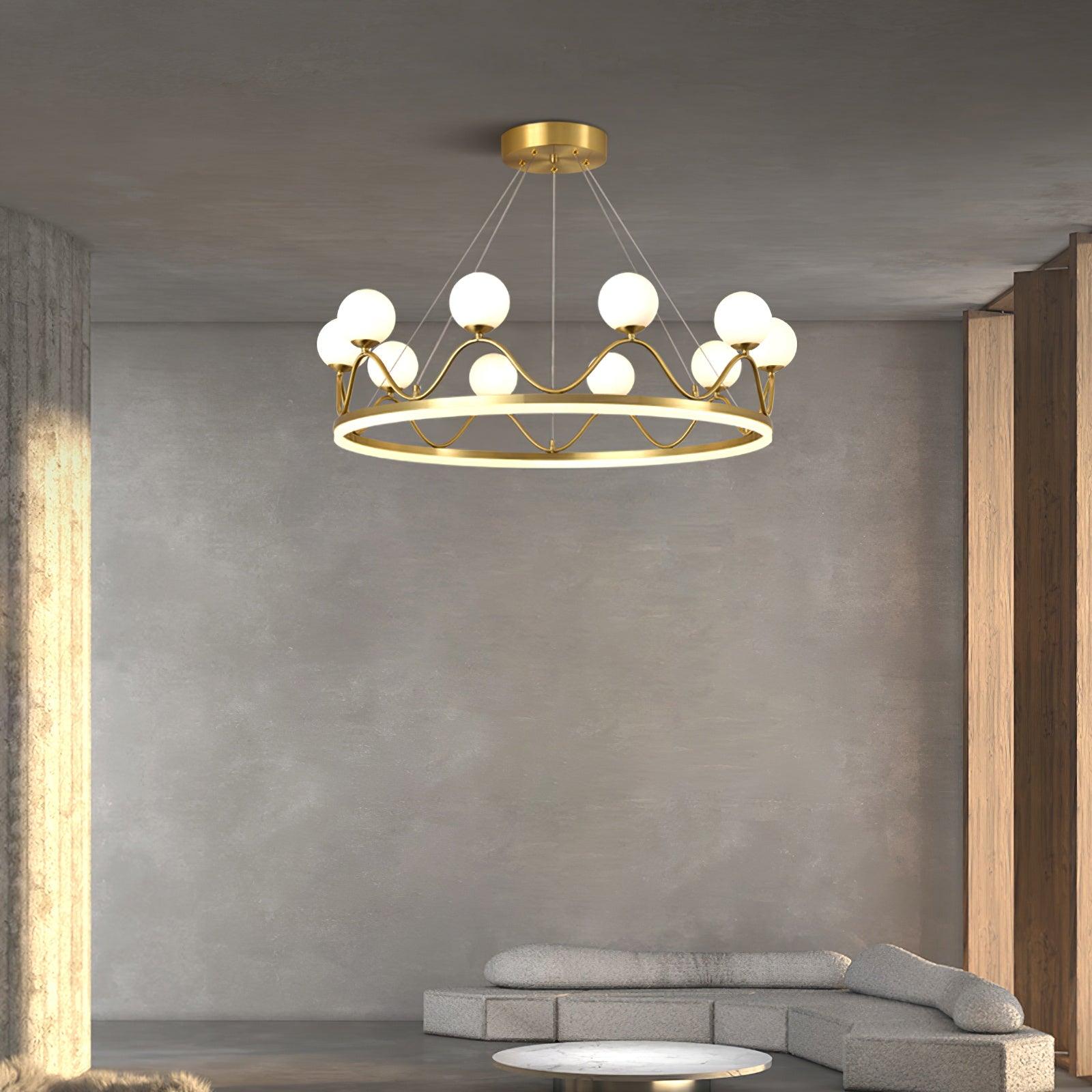 Clara Luxury Glass Chandelier-Neutral Decor