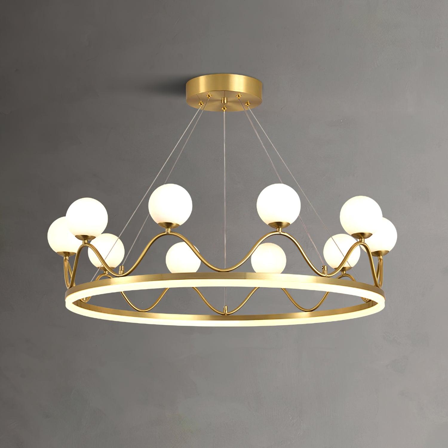 Clara Luxury Glass Chandelier-Neutral Decor