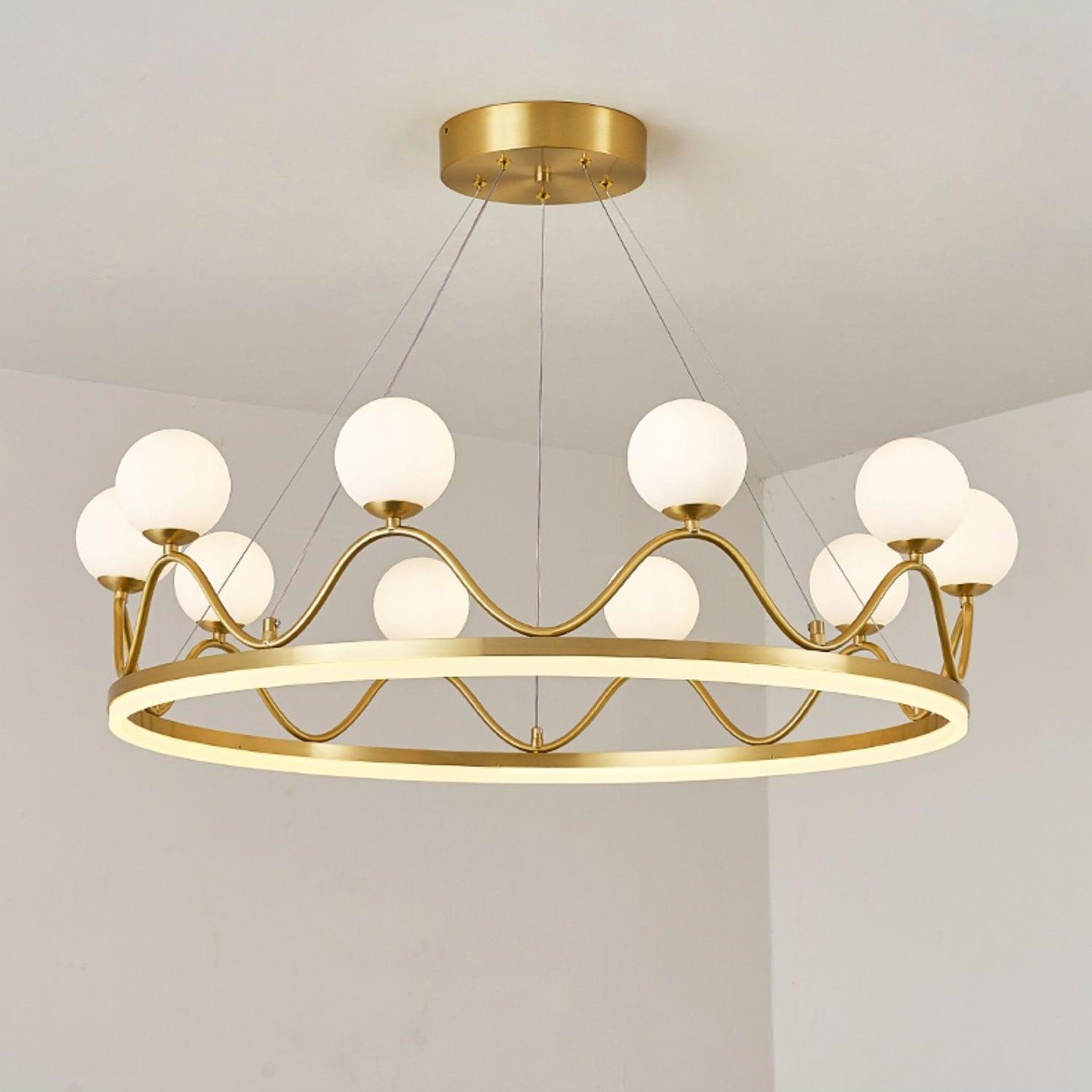 Clara Luxury Glass Chandelier-Neutral Decor