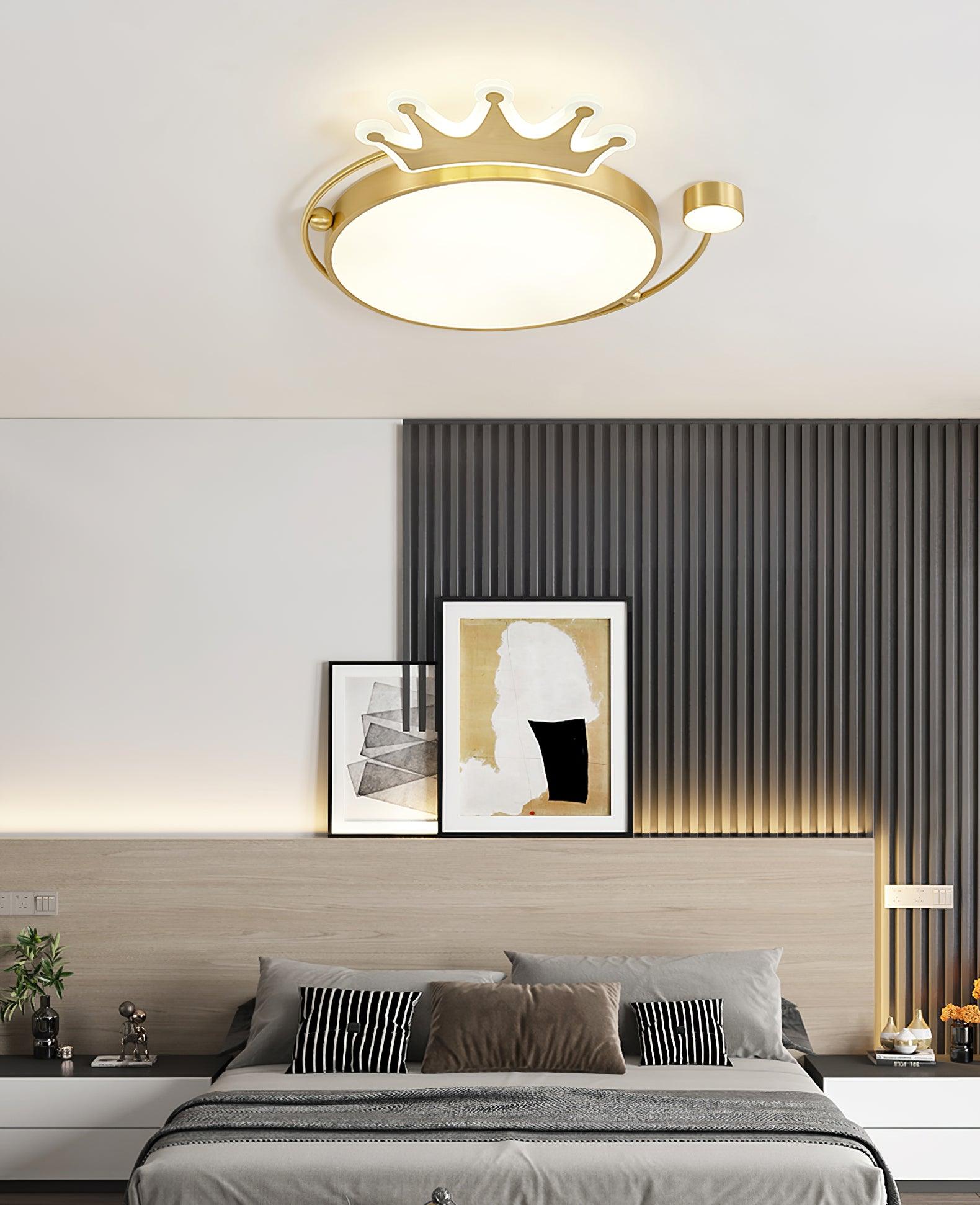 Aloror Classic Art Crown Ceiling Light-Neutral Decor