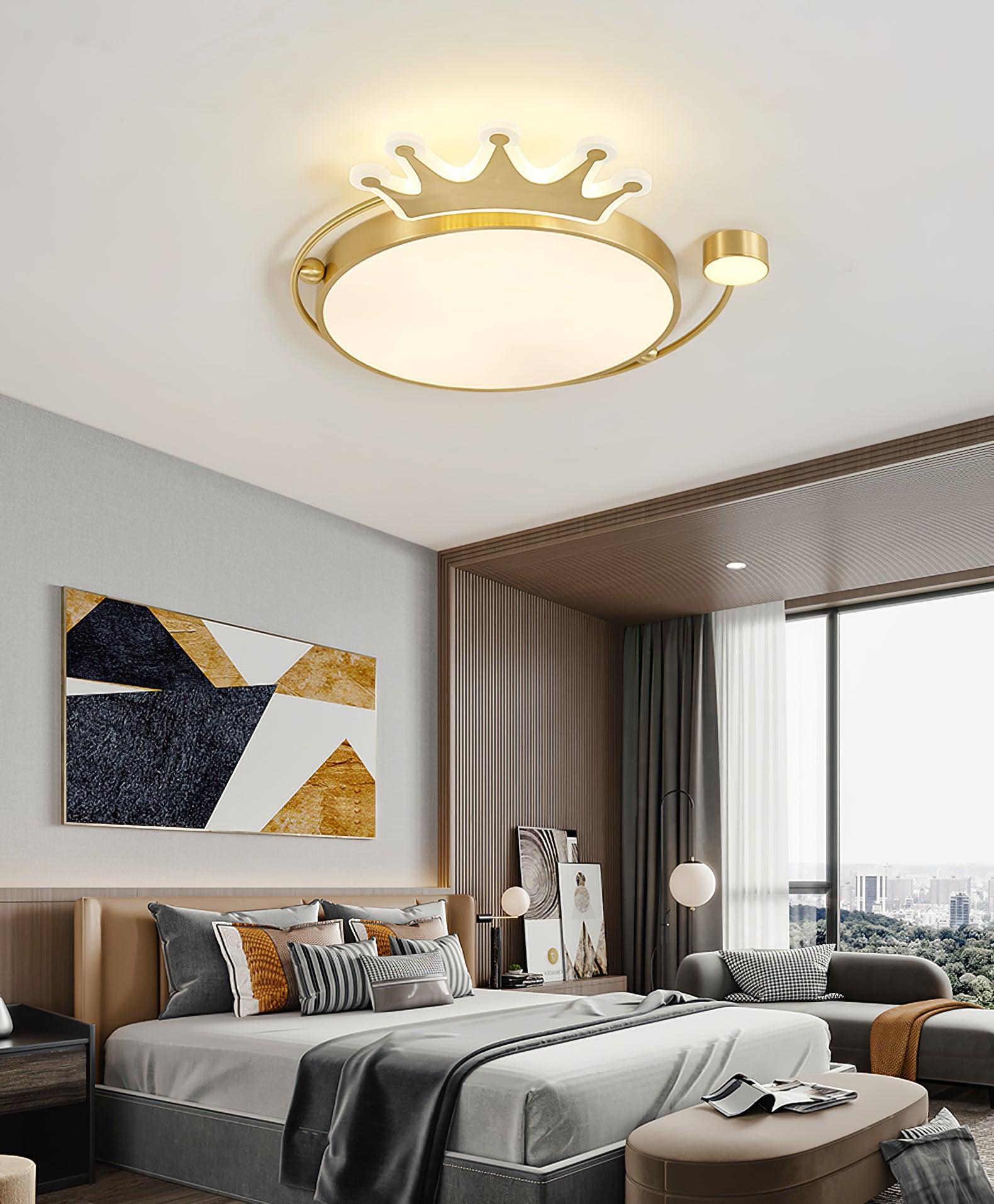 Aloror Classic Art Crown Ceiling Light-Neutral Decor