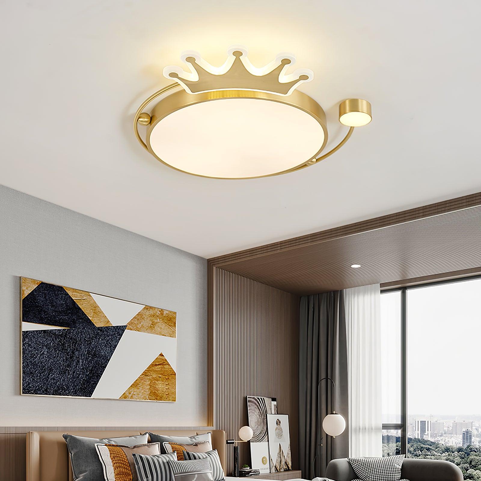 Aloror Classic Art Crown Ceiling Light-Neutral Decor