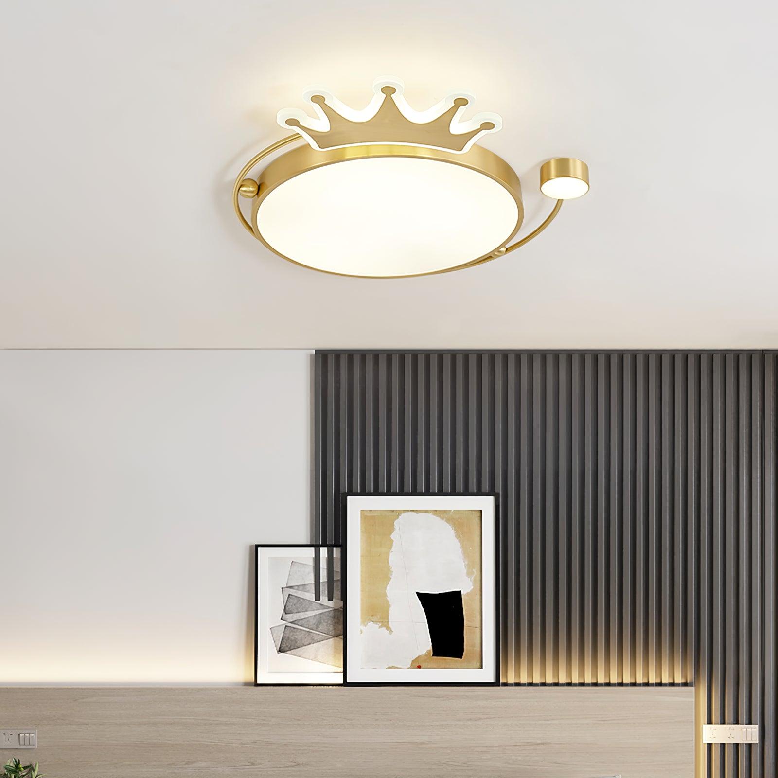 Aloror Classic Art Crown Ceiling Light-Neutral Decor