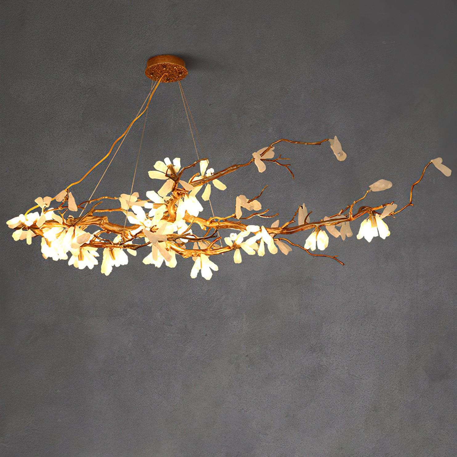 Irtvin Chandelier Branch Stone Organic-Neutral Decor