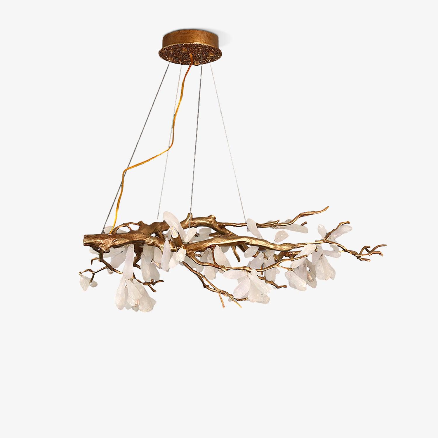 Irtvin Chandelier Branch Stone Organic-Neutral Decor