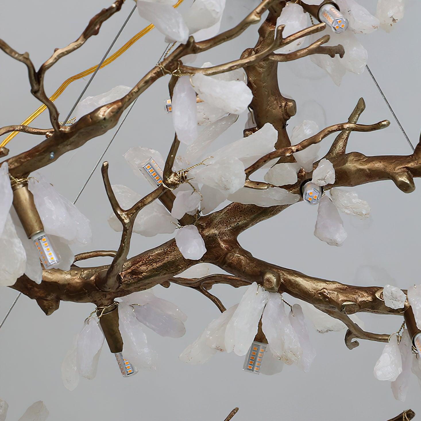 Irtvin Chandelier Branch Stone Organic-Neutral Decor