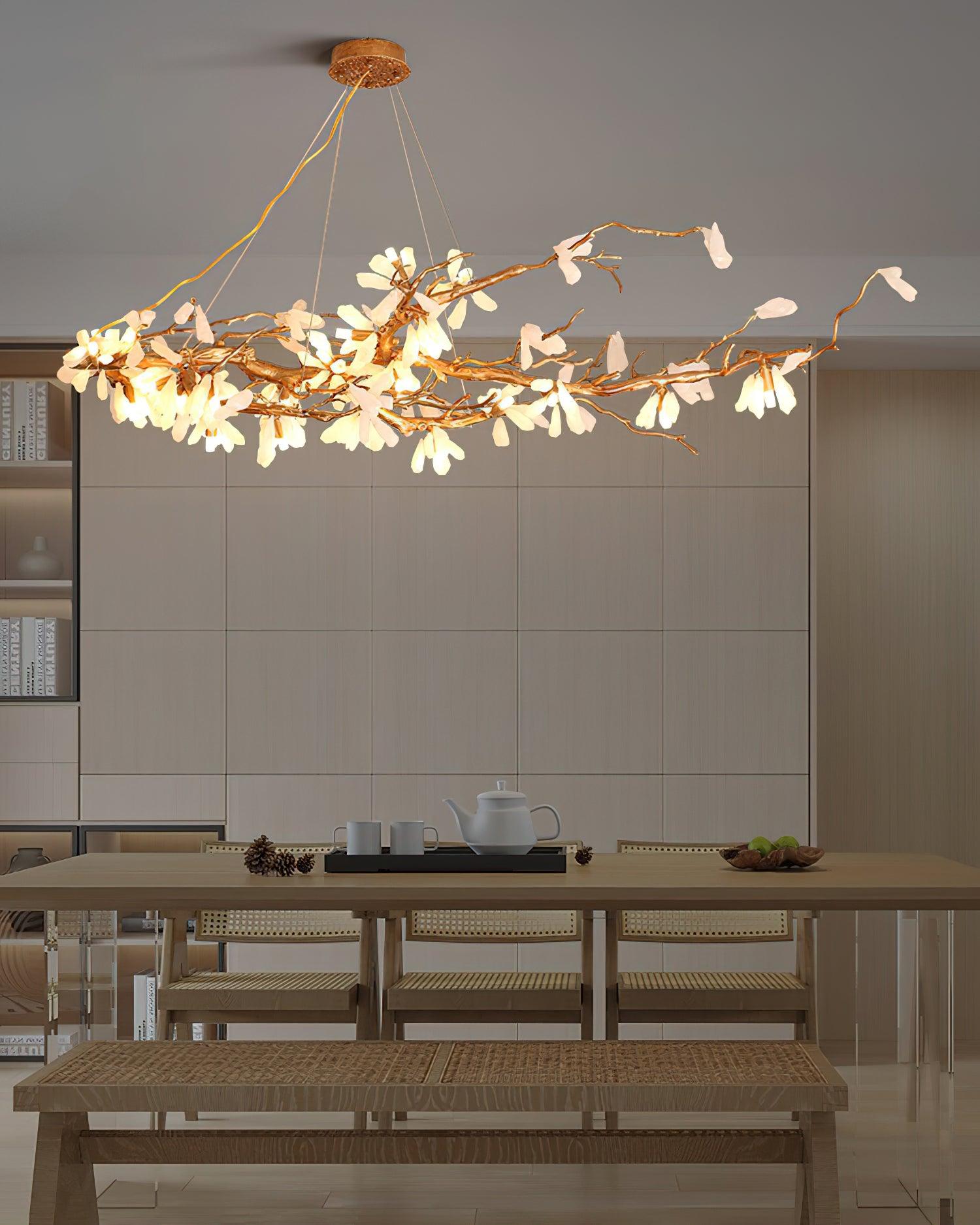 Irtvin Chandelier Branch Stone Organic-Neutral Decor