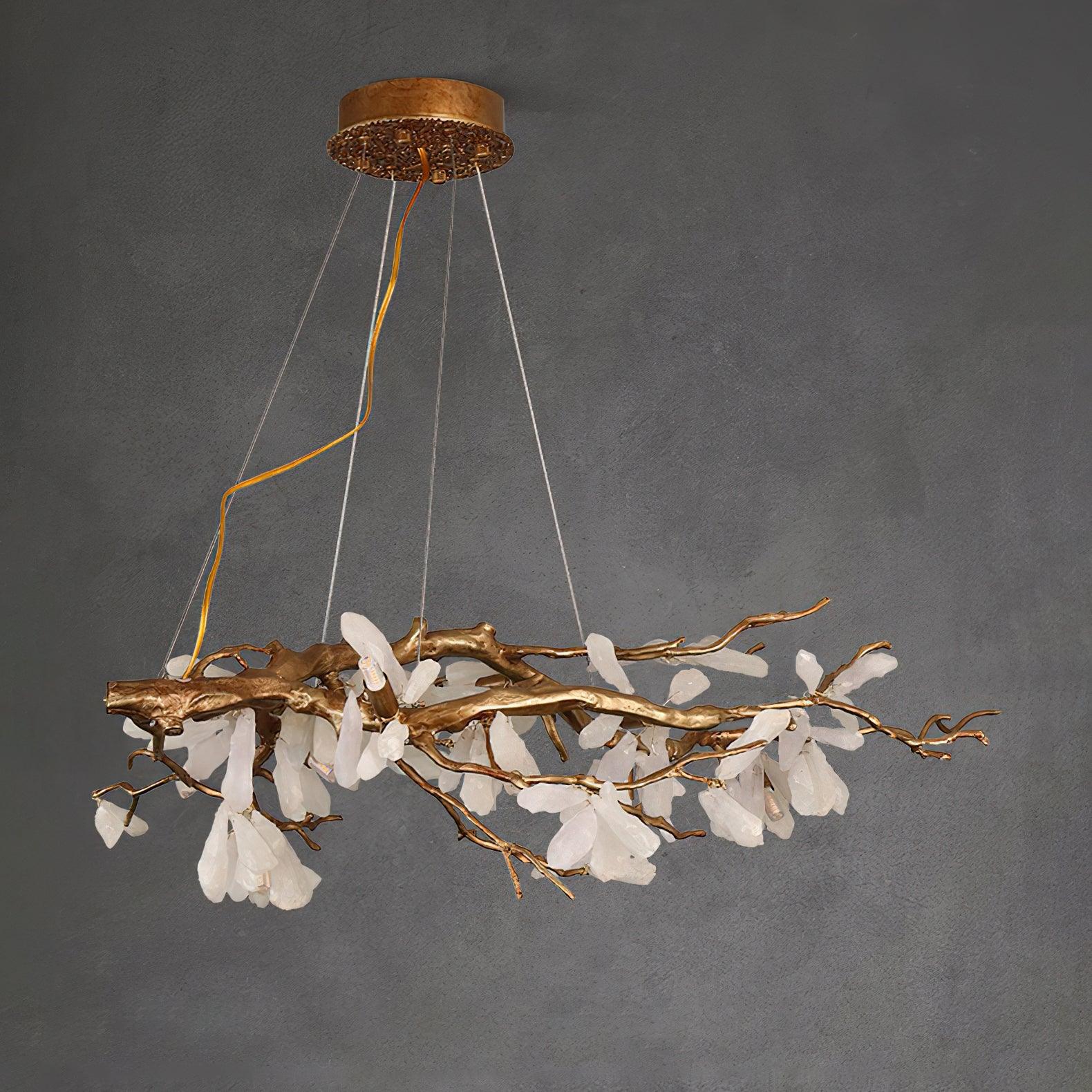 Irtvin Chandelier Branch Stone Organic-Neutral Decor
