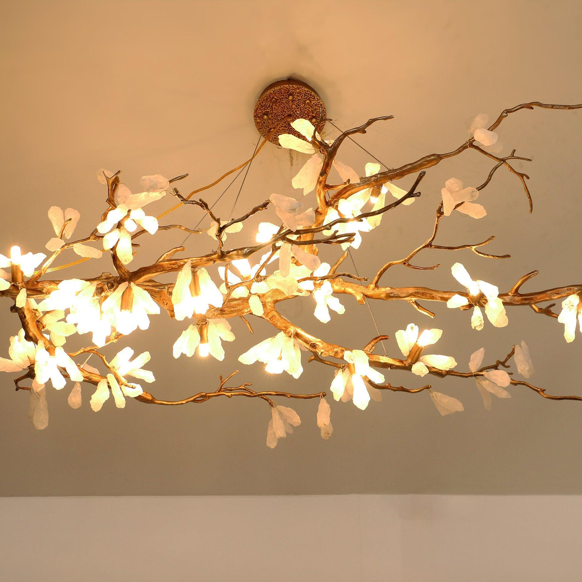 Irtvin Chandelier Branch Stone Organic-Neutral Decor