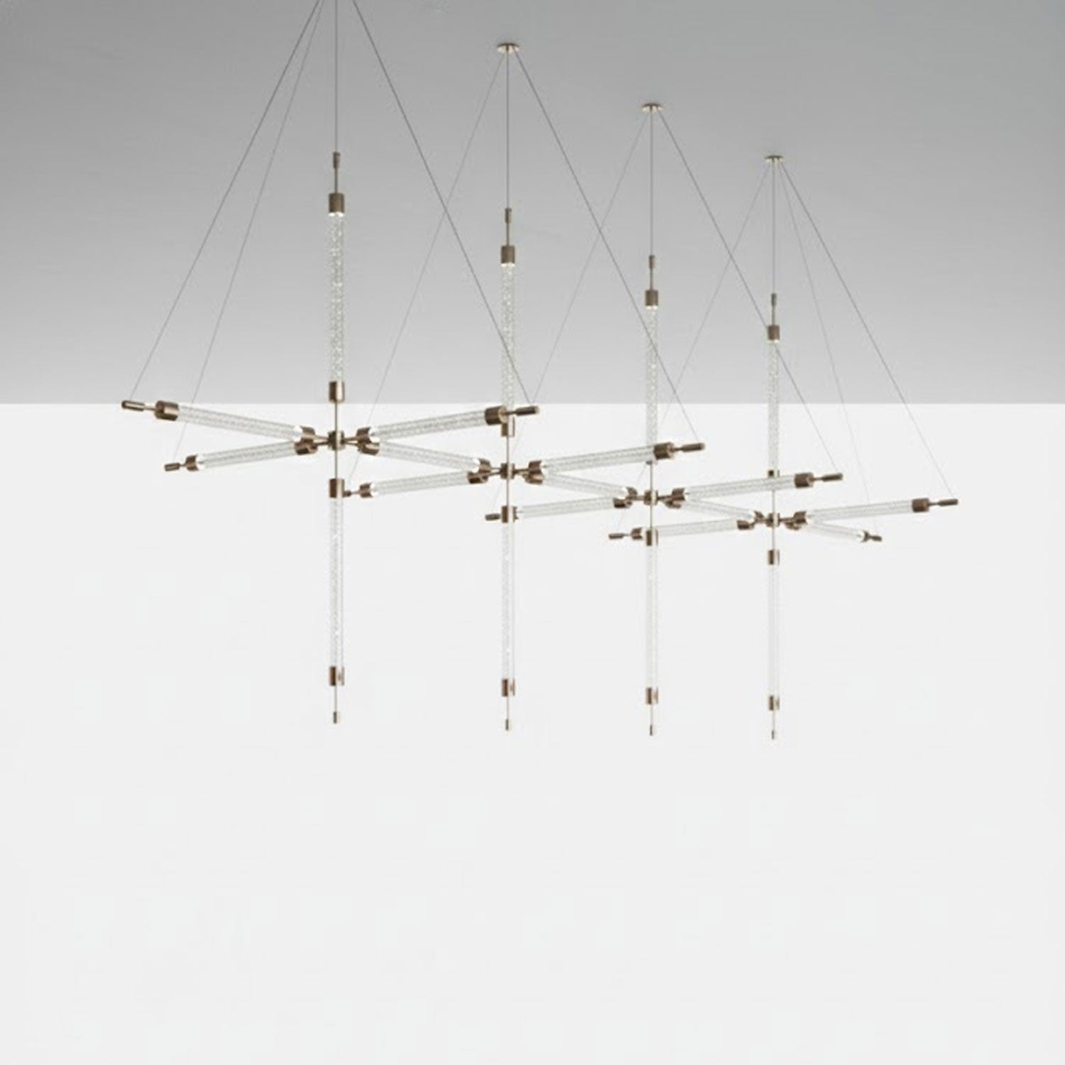 Crystal Grid Customize Chandelier-Neutral Decor