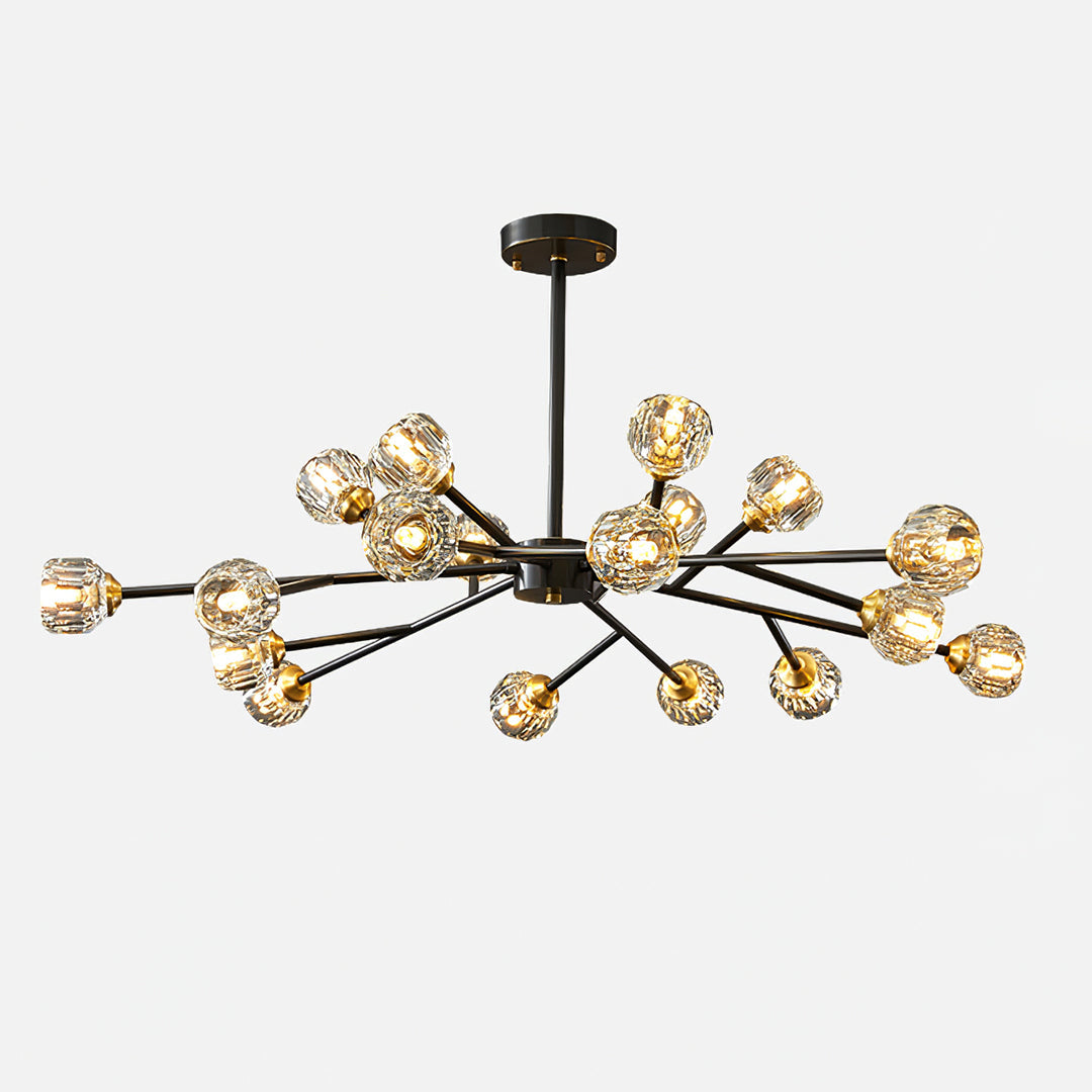 Thalyn Pendant Lamp Crystal Ball Brass Cluster-Neutral Decor