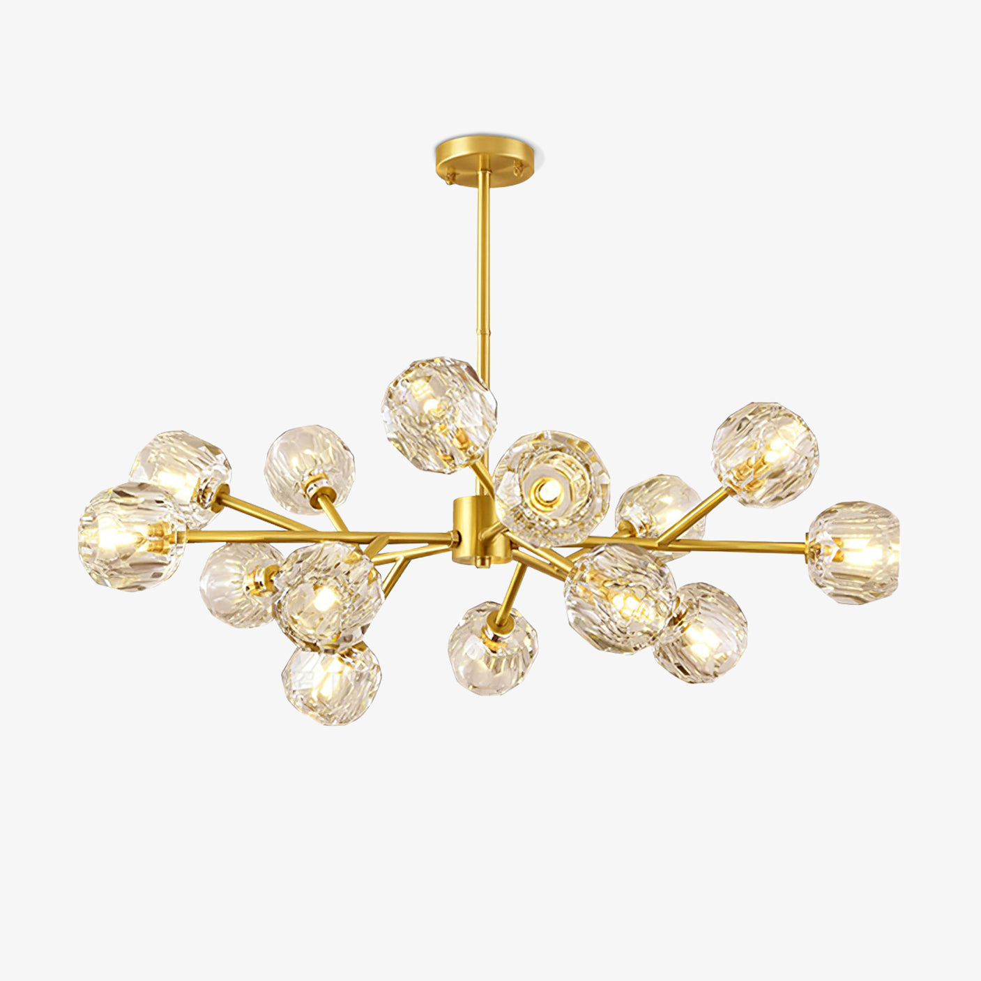 Thalyn Pendant Lamp Crystal Ball Brass Cluster-Neutral Decor