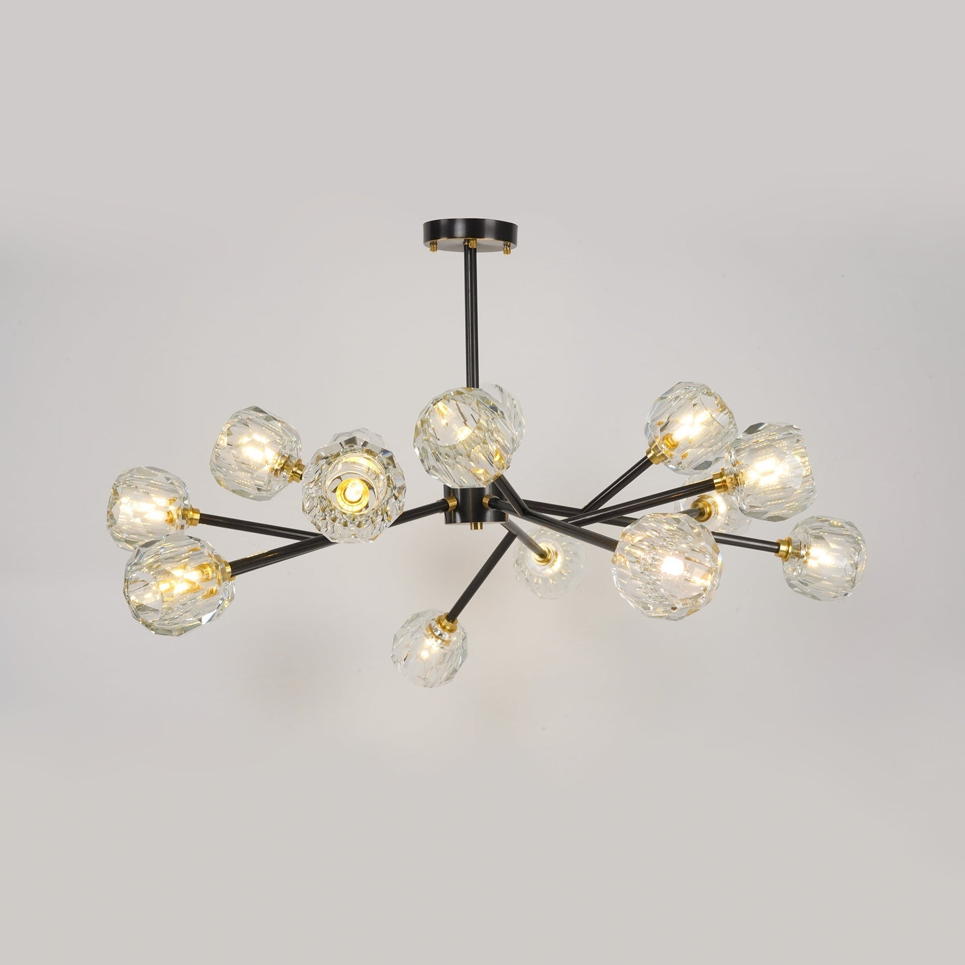 Thalyn Pendant Lamp Crystal Ball Brass Cluster-Neutral Decor