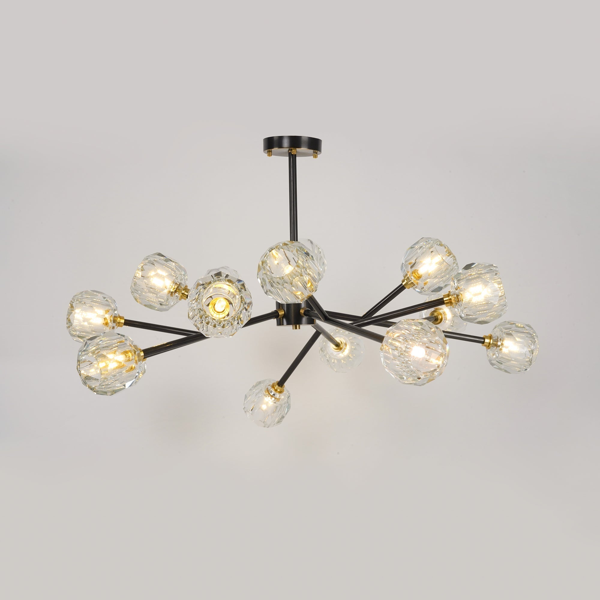 Thalyn Pendant Lamp Crystal Ball Brass Cluster-Neutral Decor