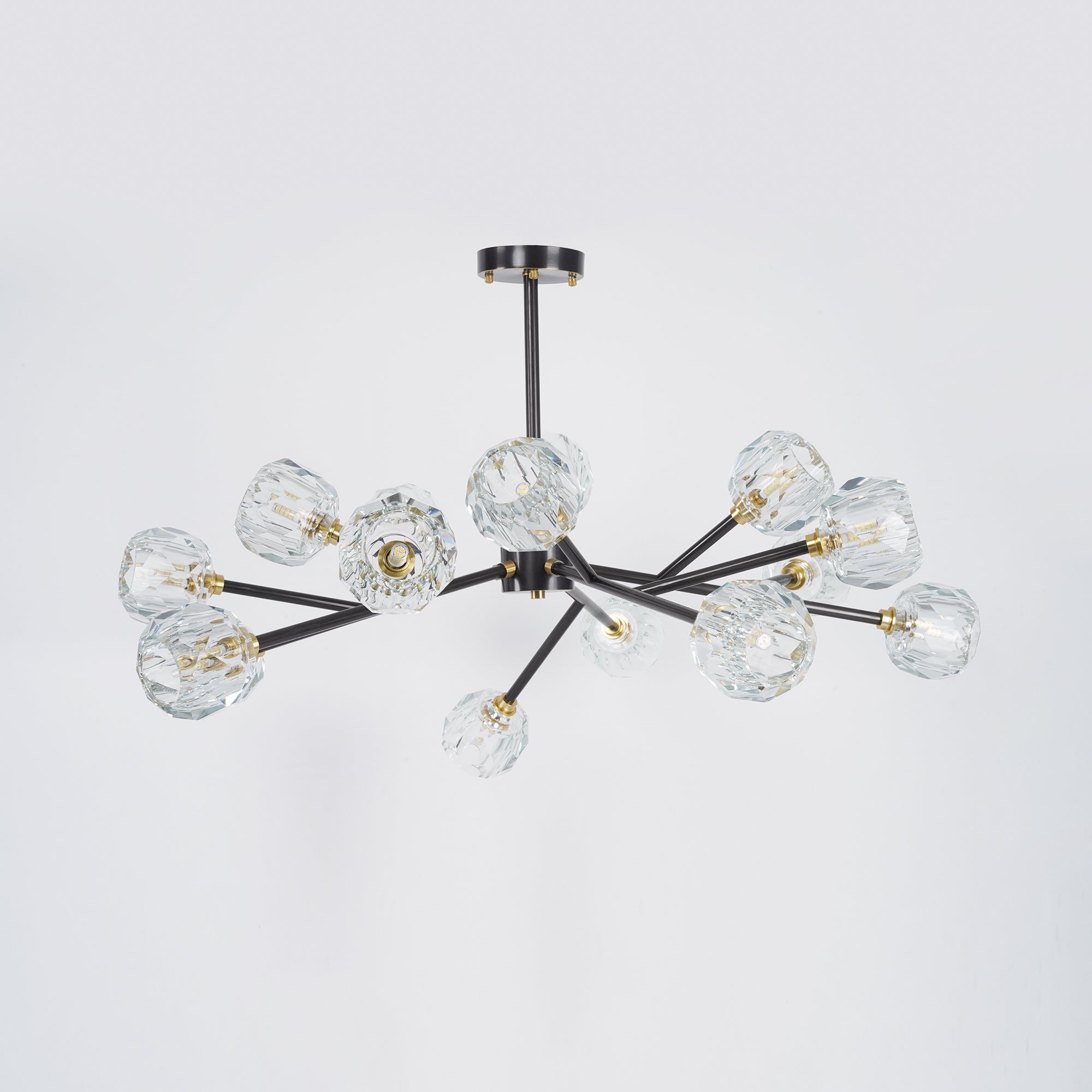 Thalyn Pendant Lamp Crystal Ball Brass Cluster-Neutral Decor