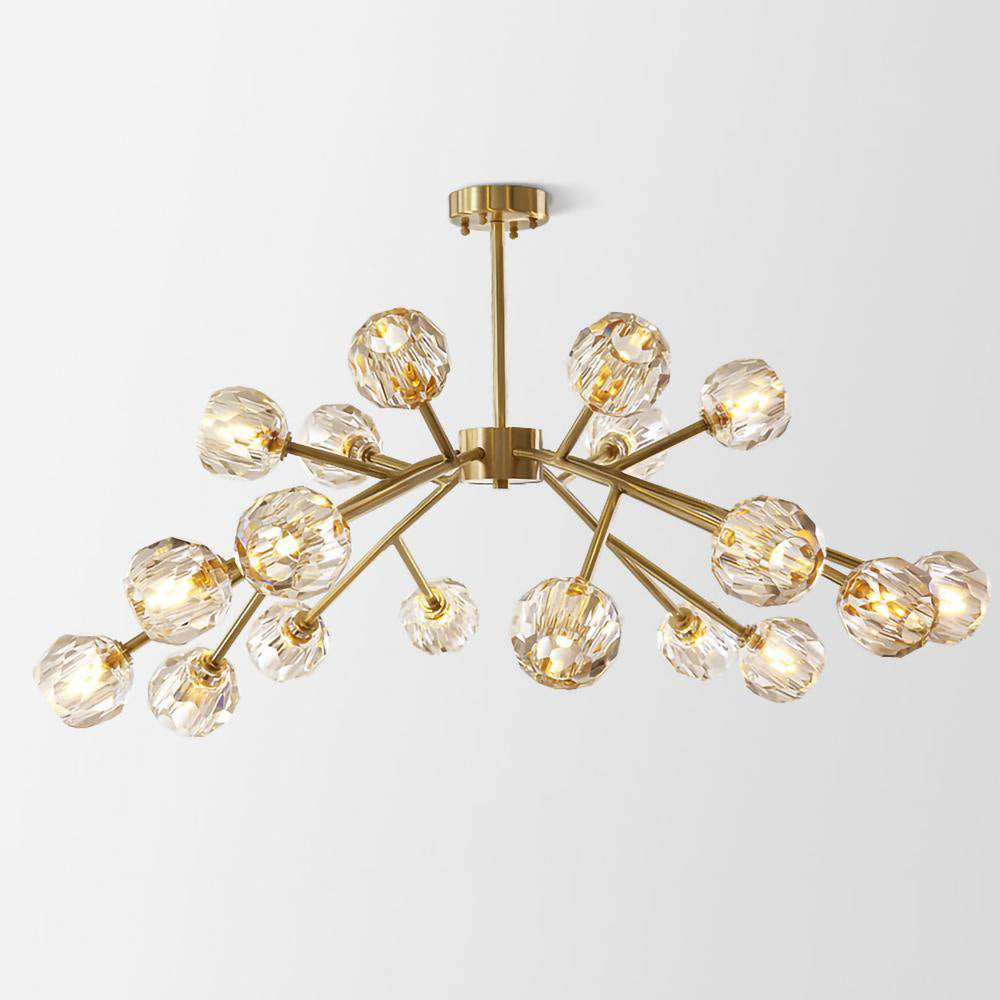Thalyn Pendant Lamp Crystal Ball Brass Cluster-Neutral Decor