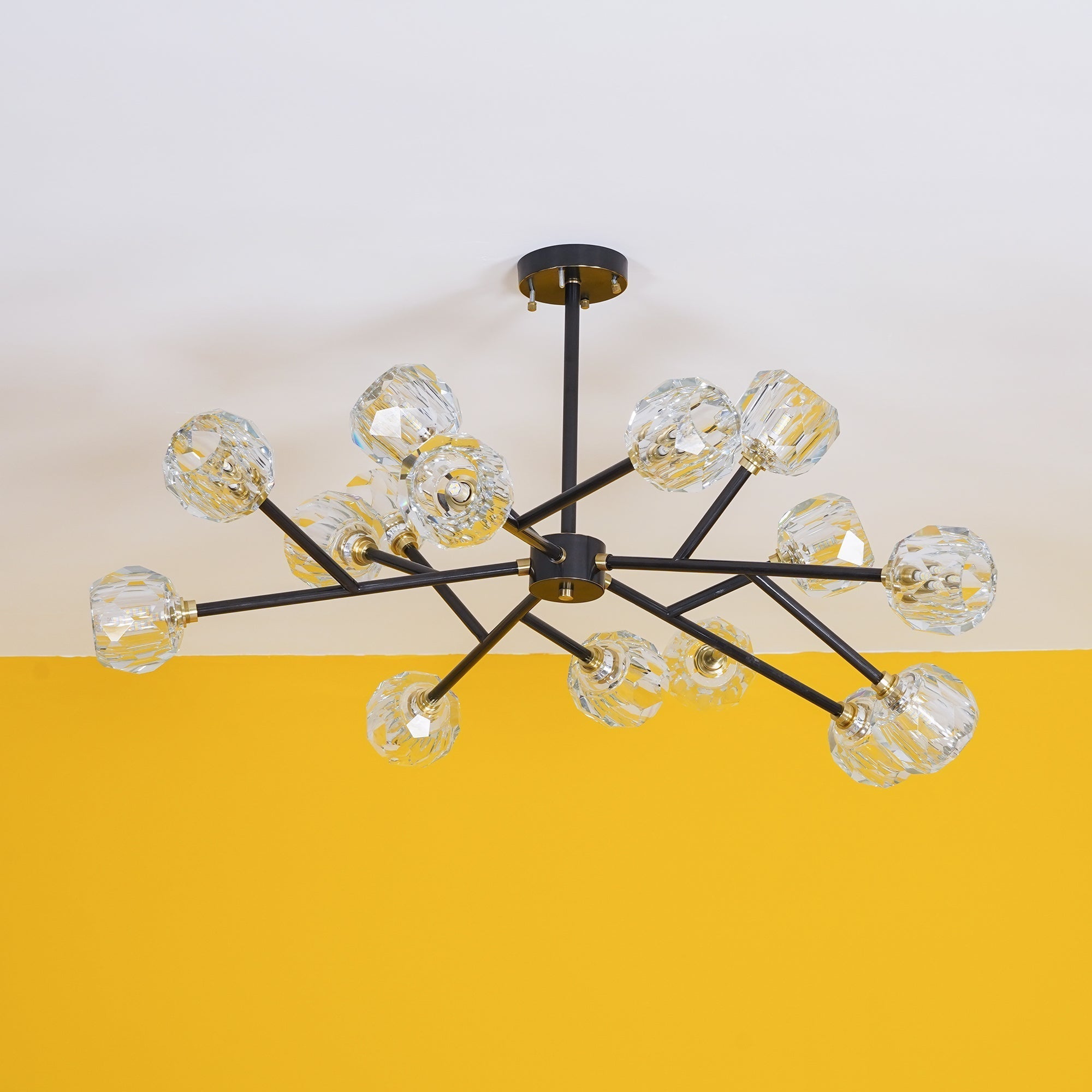 Thalyn Pendant Lamp Crystal Ball Brass Cluster-Neutral Decor