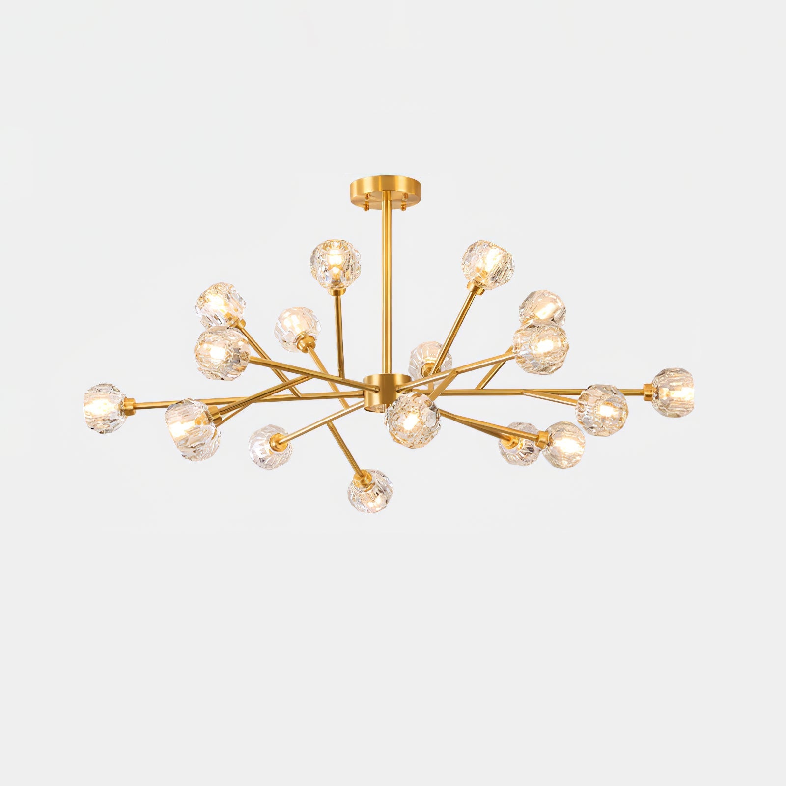 Thalyn Pendant Lamp Crystal Ball Brass Cluster-Neutral Decor