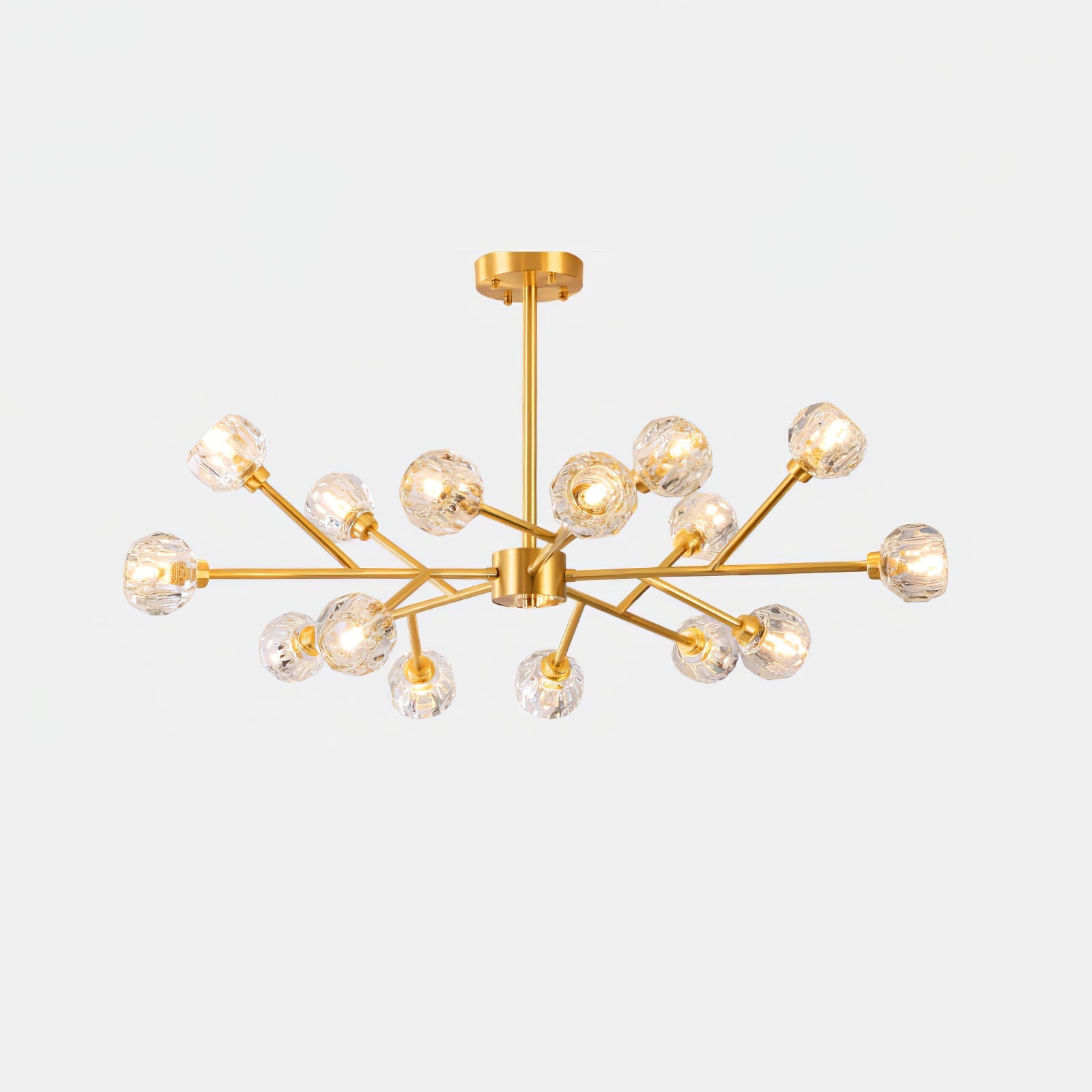 Thalyn Pendant Lamp Crystal Ball Brass Cluster-Neutral Decor
