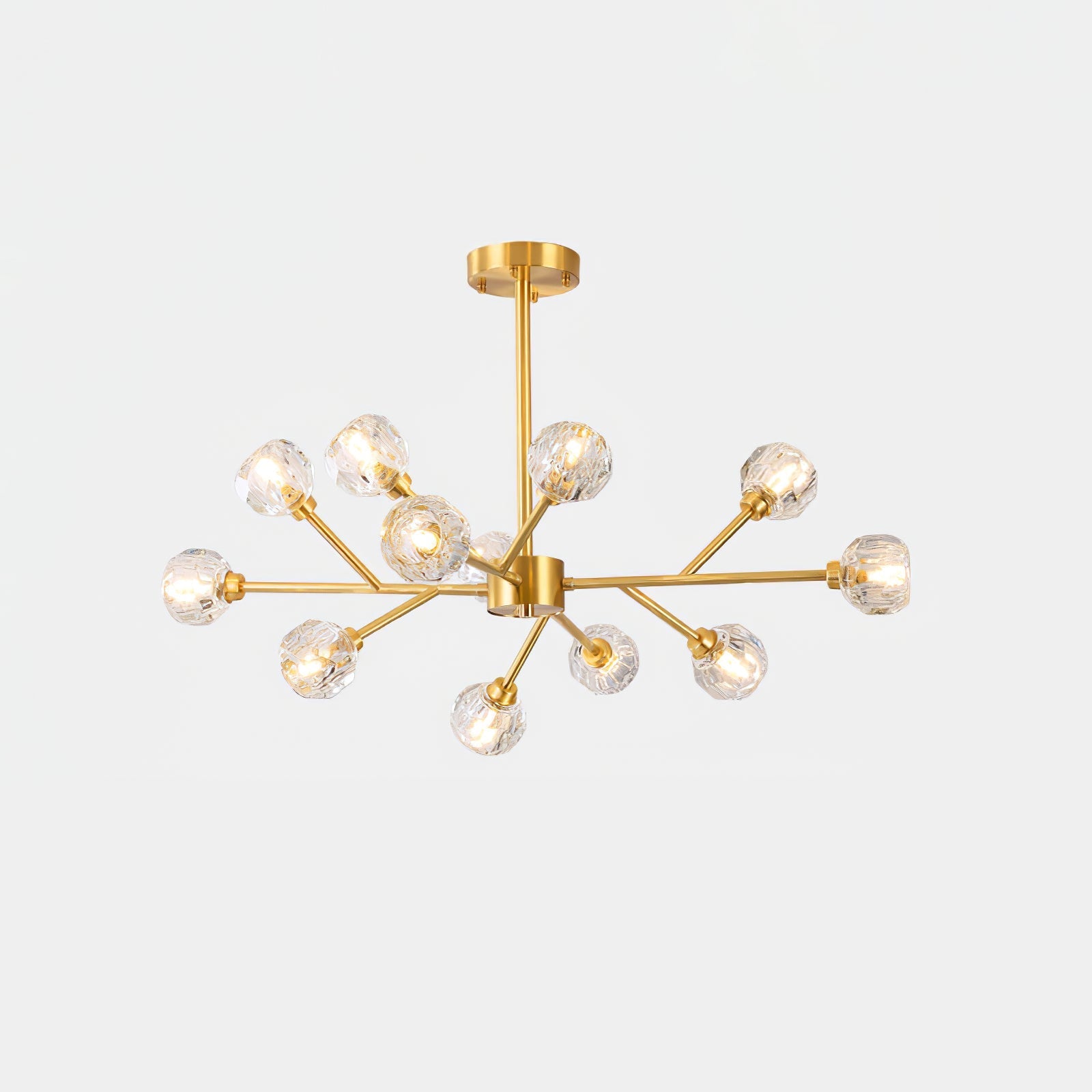 Thalyn Pendant Lamp Crystal Ball Brass Cluster-Neutral Decor