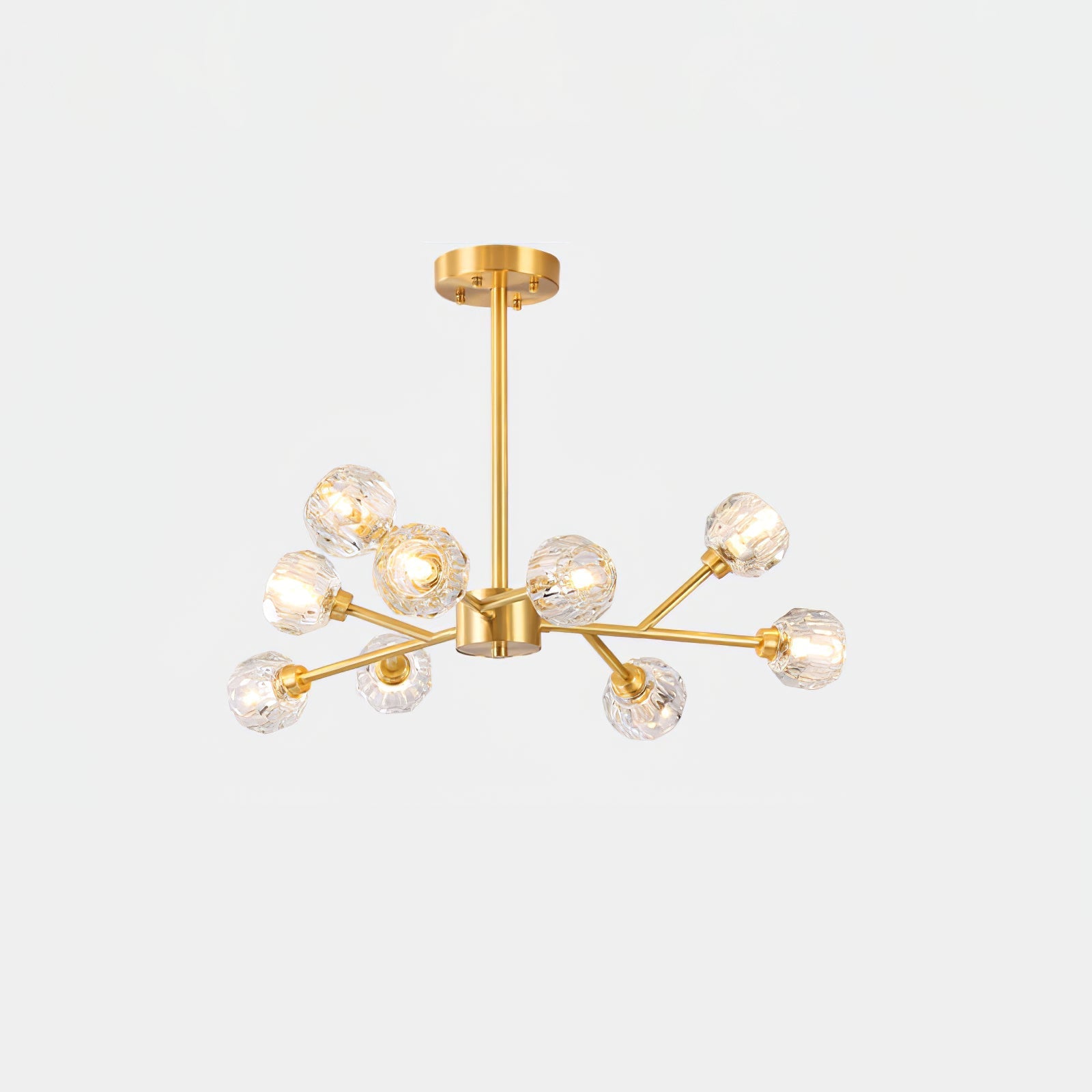 Thalyn Pendant Lamp Crystal Ball Brass Cluster-Neutral Decor