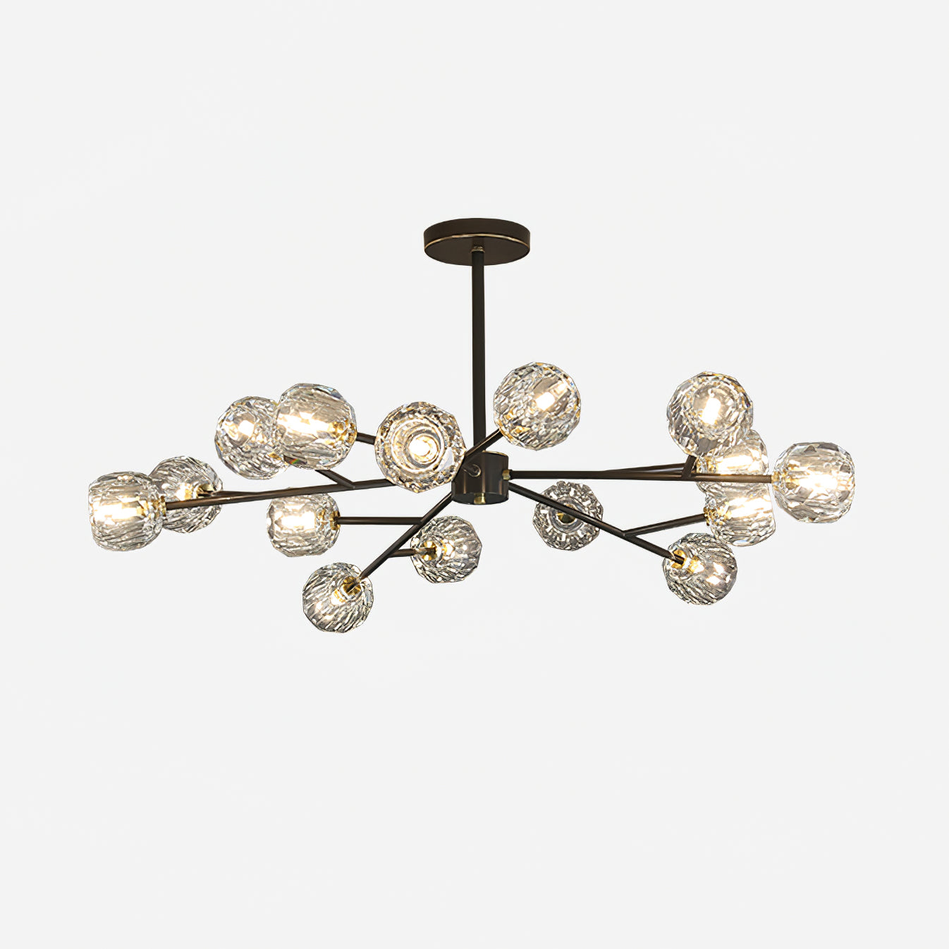 Thalyn Pendant Lamp Crystal Ball Brass Cluster-Neutral Decor