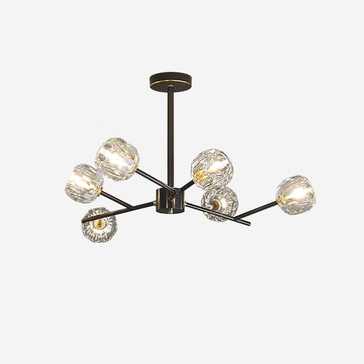 Thalyn Pendant Lamp Crystal Ball Brass Cluster-Neutral Decor