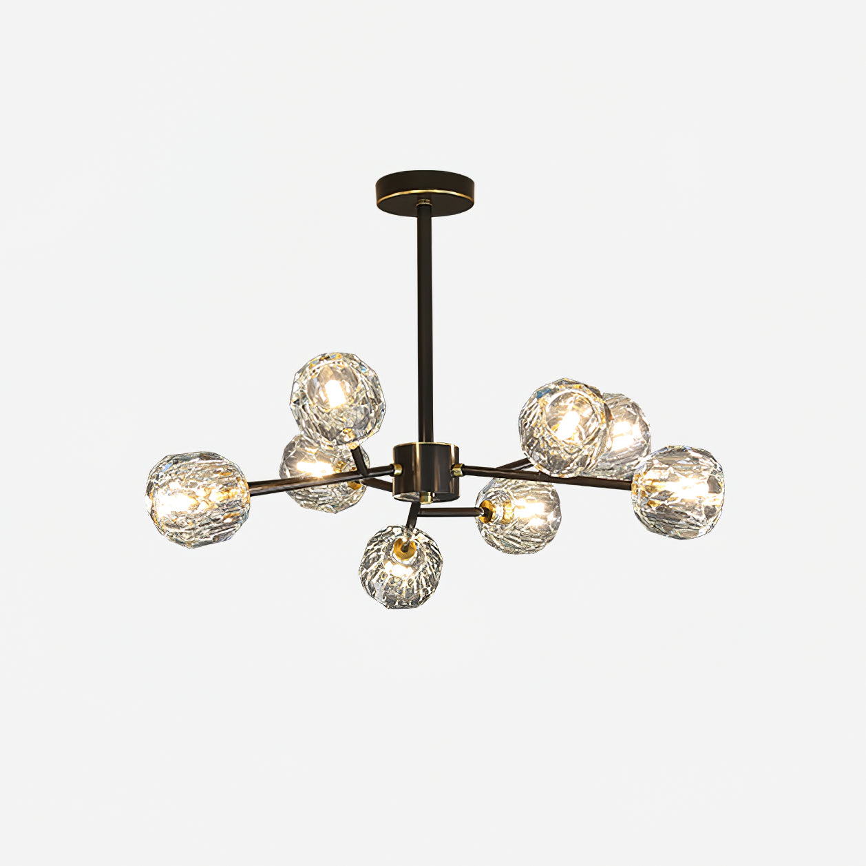 Thalyn Pendant Lamp Crystal Ball Brass Cluster-Neutral Decor