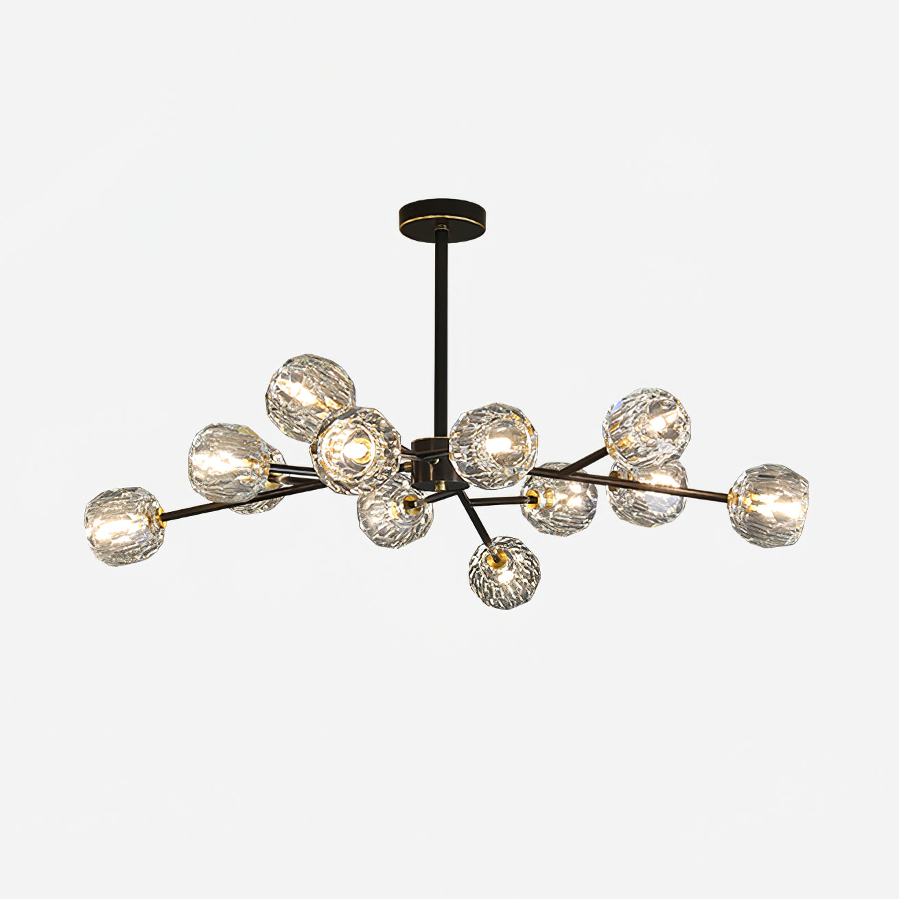 Thalyn Pendant Lamp Crystal Ball Brass Cluster-Neutral Decor