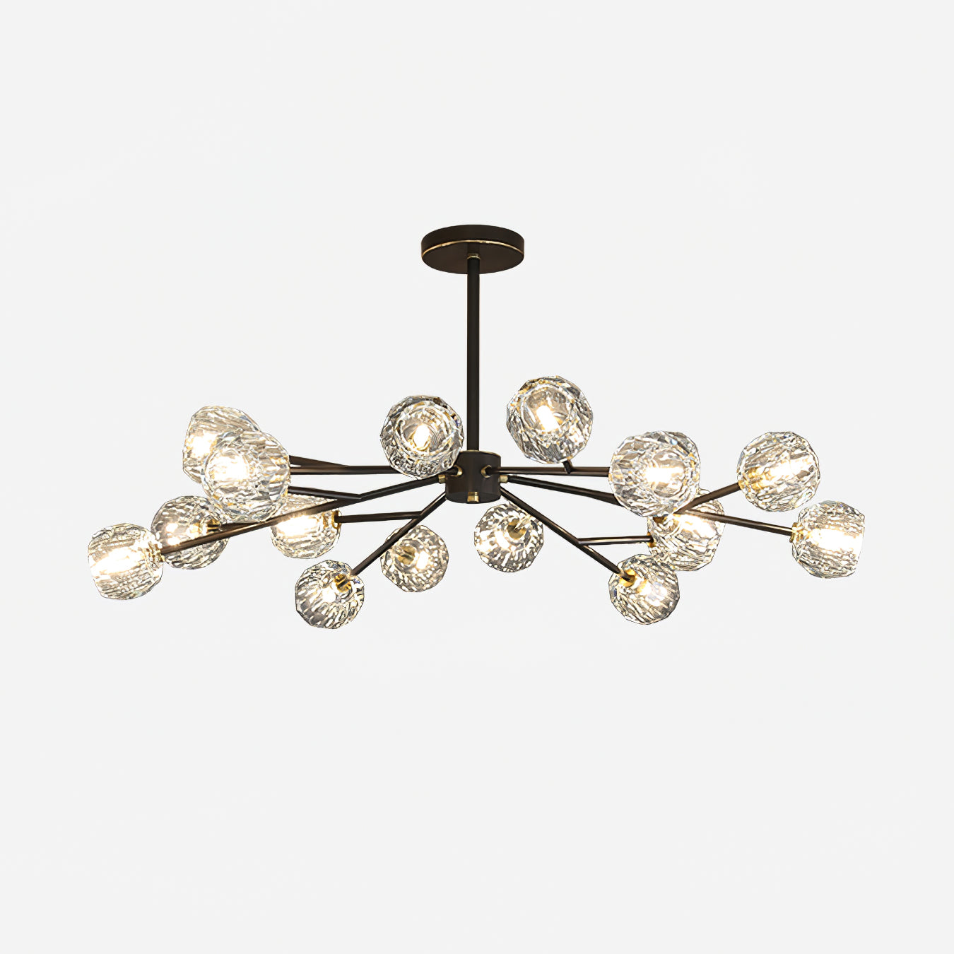 Thalyn Pendant Lamp Crystal Ball Brass Cluster-Neutral Decor