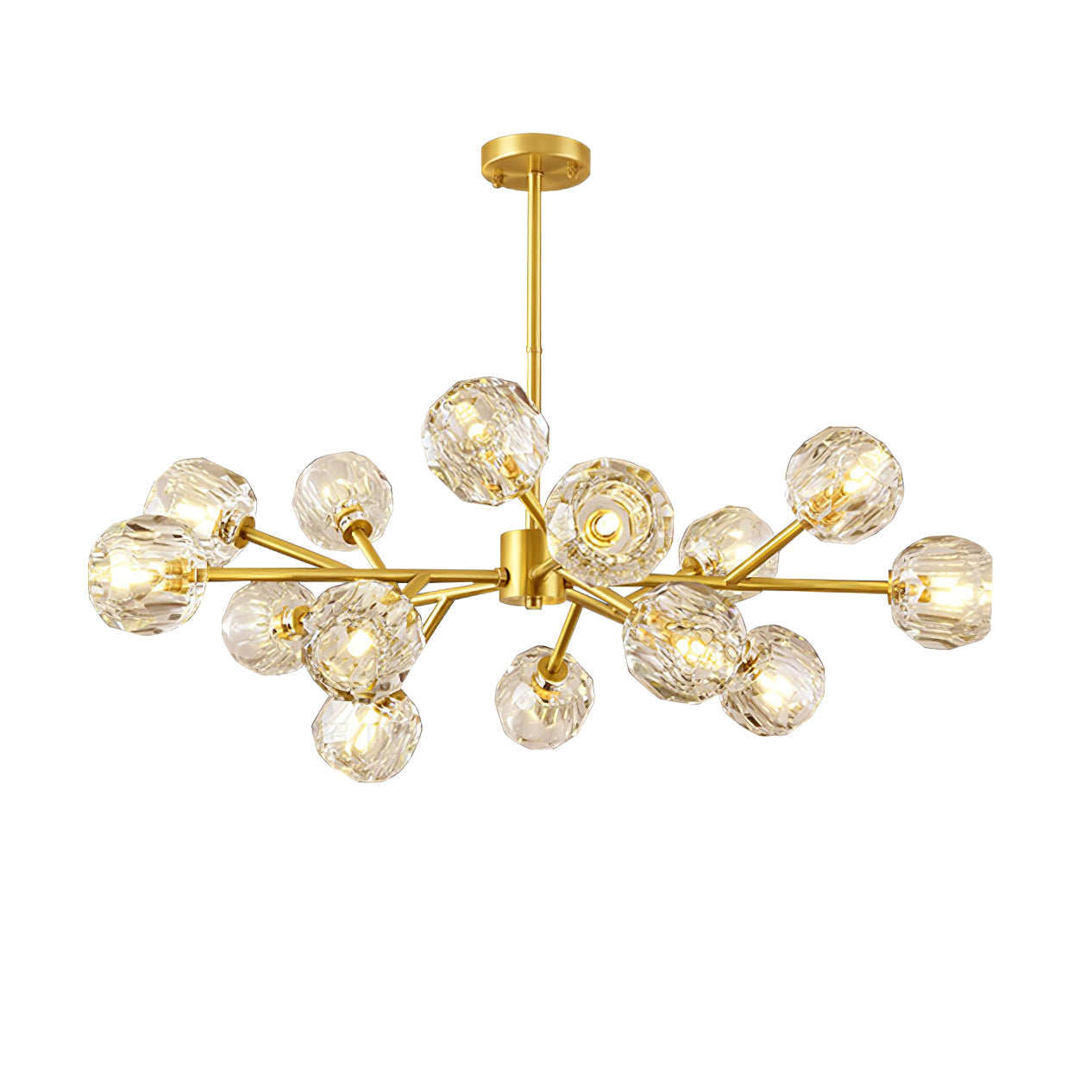 Thalyn Pendant Lamp Crystal Ball Brass Cluster-Neutral Decor