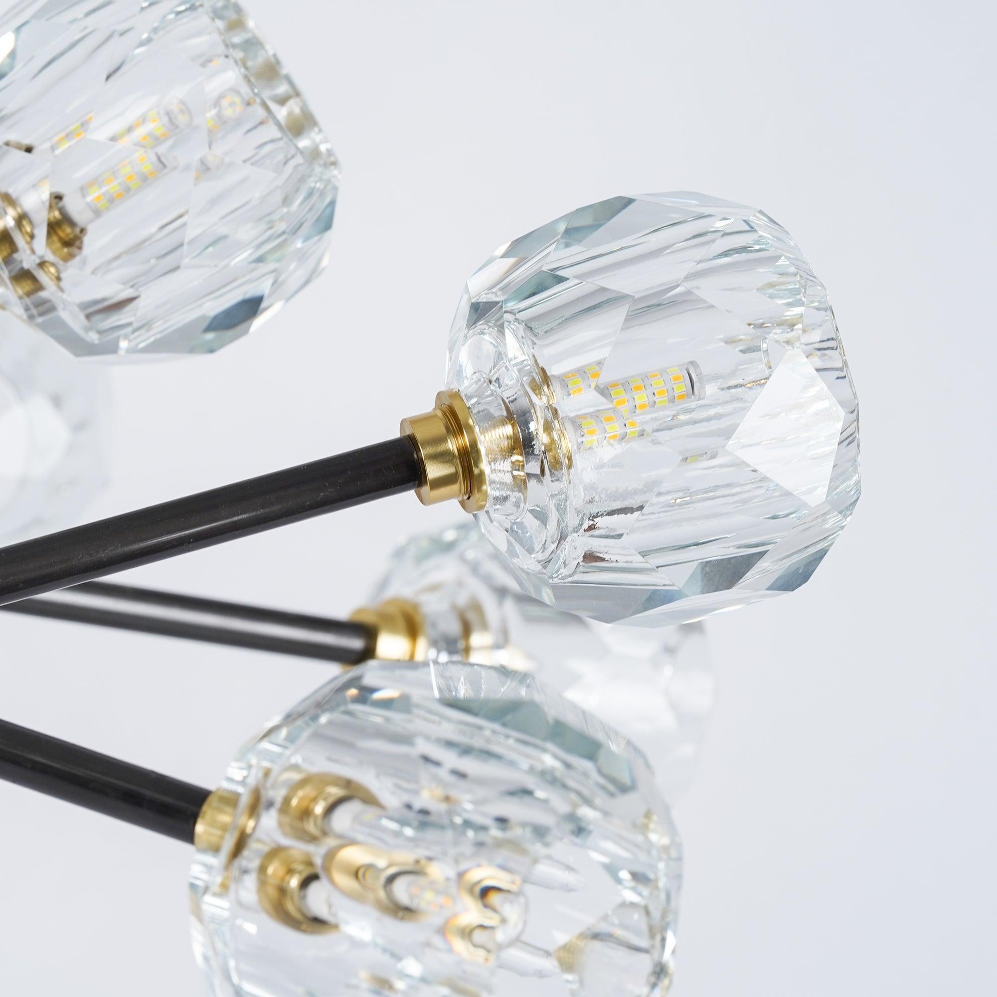 Thalyn Pendant Lamp Crystal Ball Brass Cluster-Neutral Decor