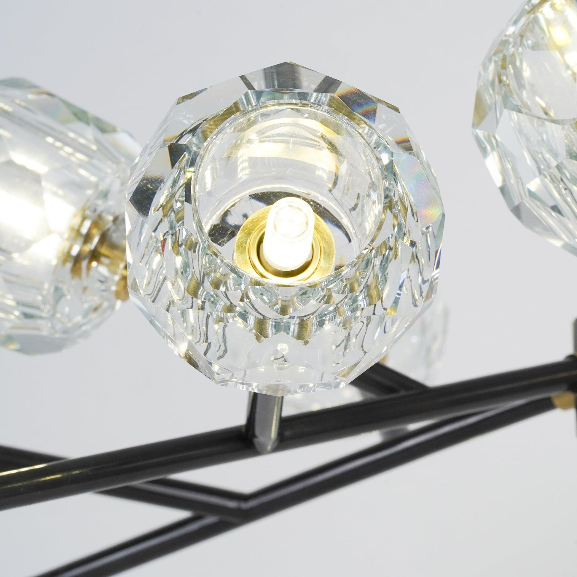 Thalyn Pendant Lamp Crystal Ball Brass Cluster-Neutral Decor