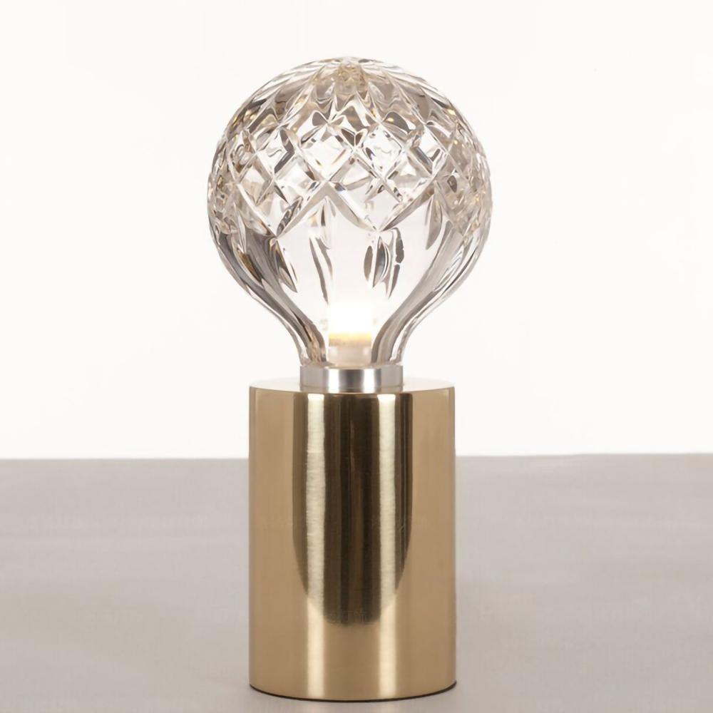Lyrician Brass Glass Industrial Table Lamp-Neutral Decor