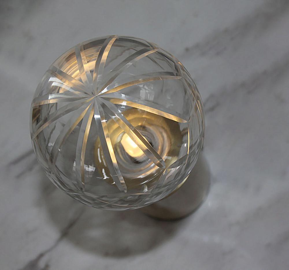 Lyrician Brass Glass Industrial Table Lamp-Neutral Decor