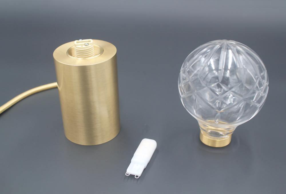 Lyrician Brass Glass Industrial Table Lamp-Neutral Decor