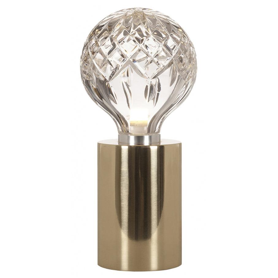 Lyrician Brass Glass Industrial Table Lamp-Neutral Decor