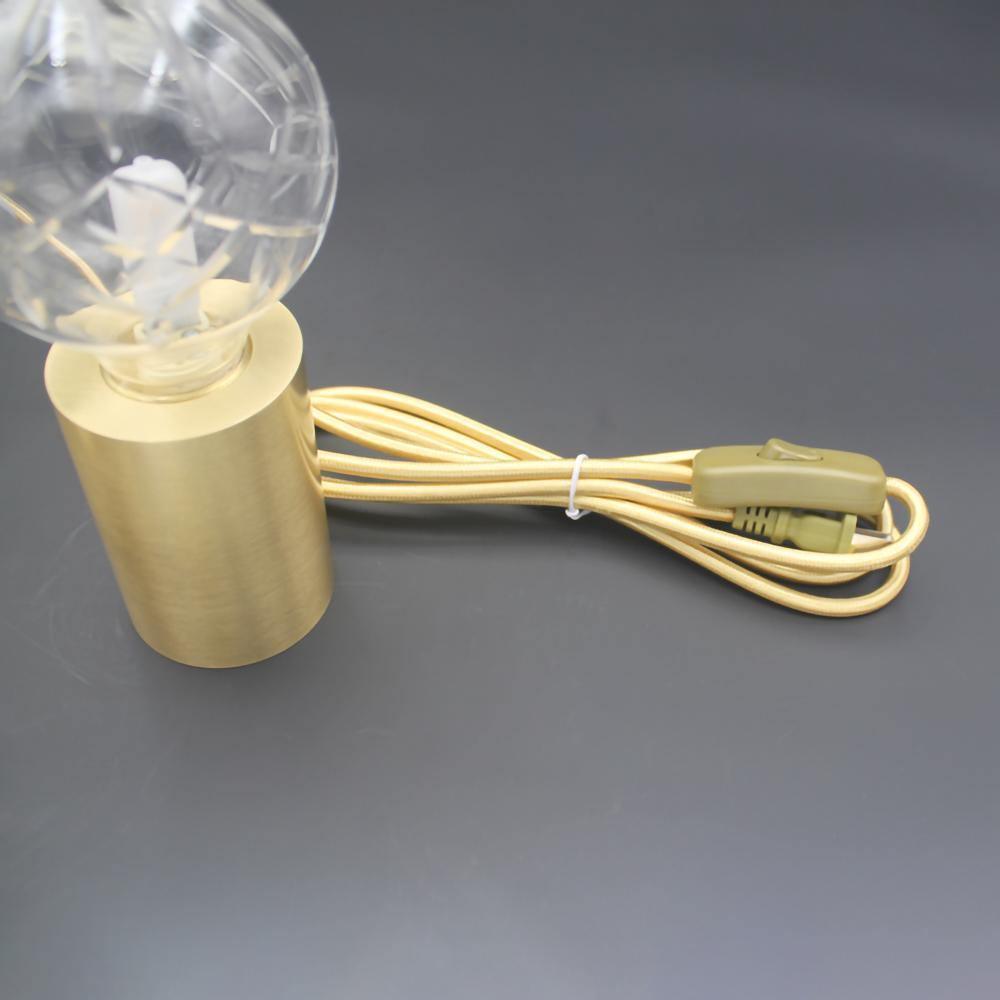 Lyrician Brass Glass Industrial Table Lamp-Neutral Decor