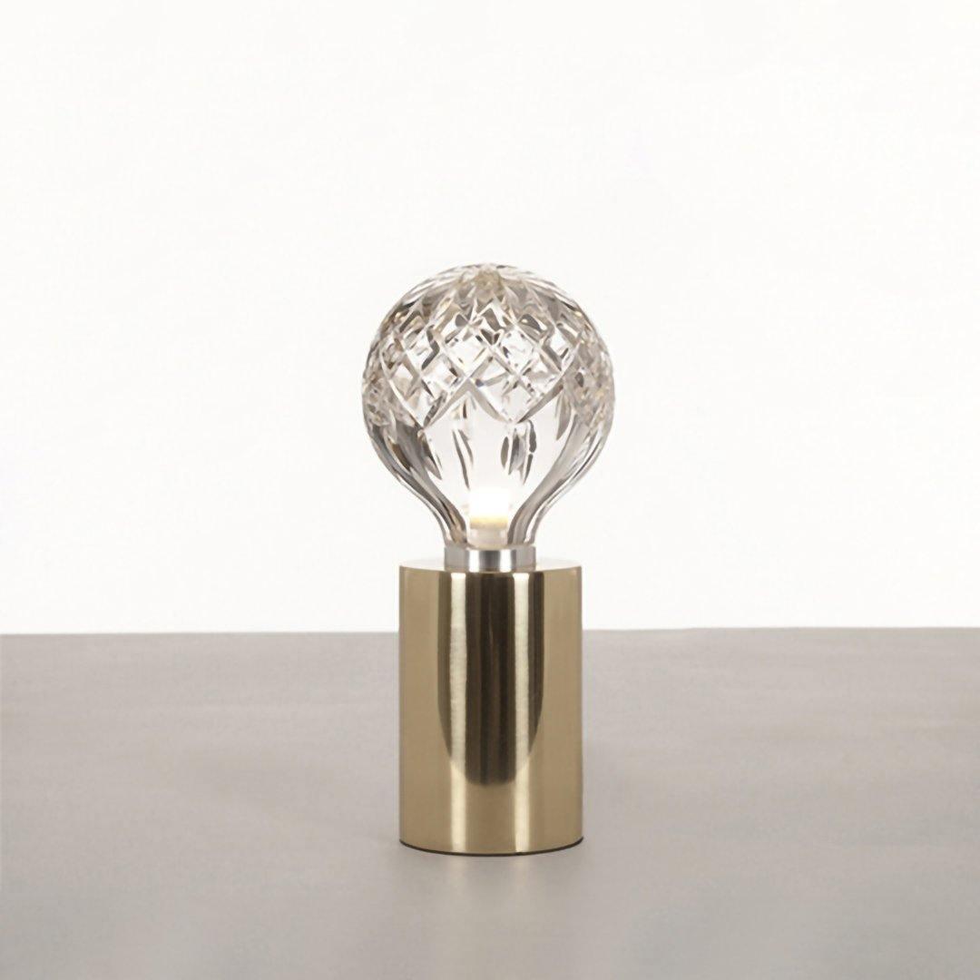 Lyrician Brass Glass Industrial Table Lamp-Neutral Decor