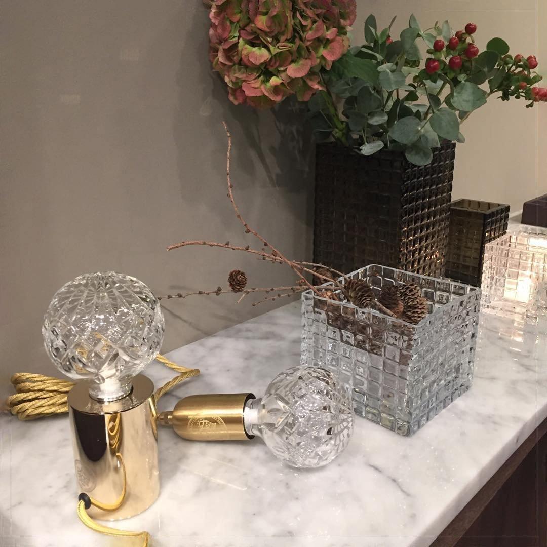 Lyrician Brass Glass Industrial Table Lamp-Neutral Decor